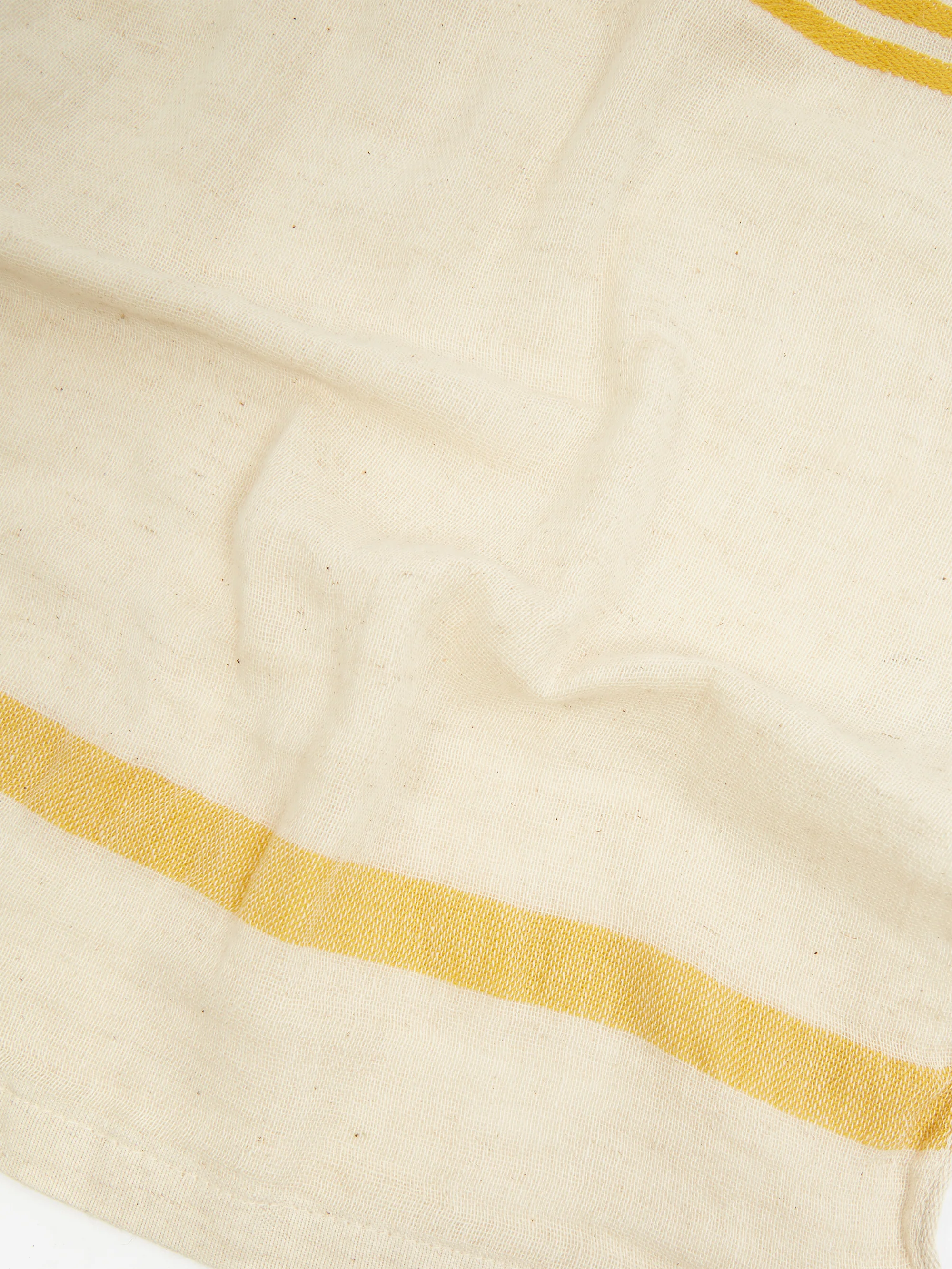 AXCIS Natural Linen Japanese Handtowel - Yellow - Image 3