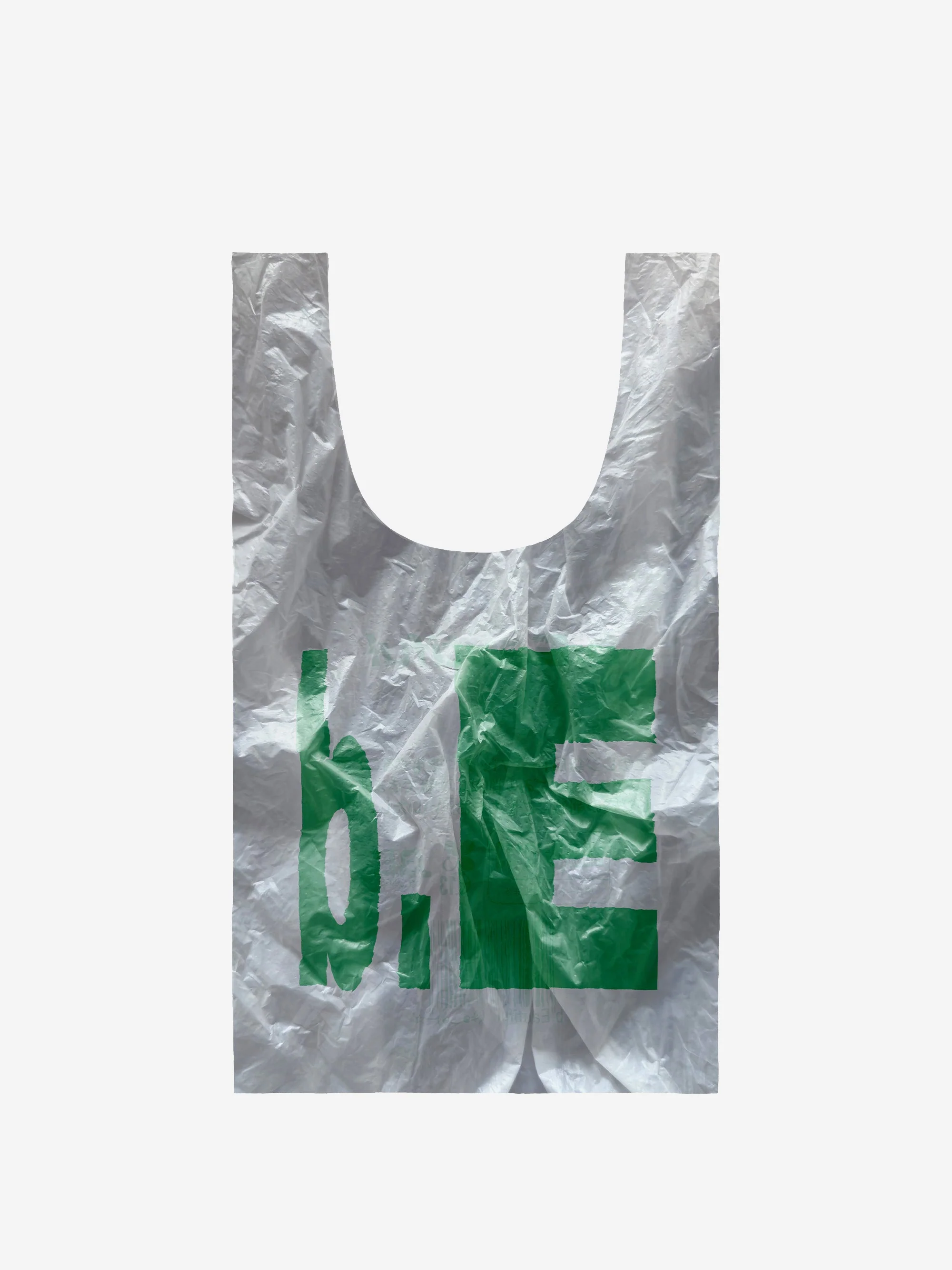 b.Eautiful Plastic  Reusable Bag - White / Green