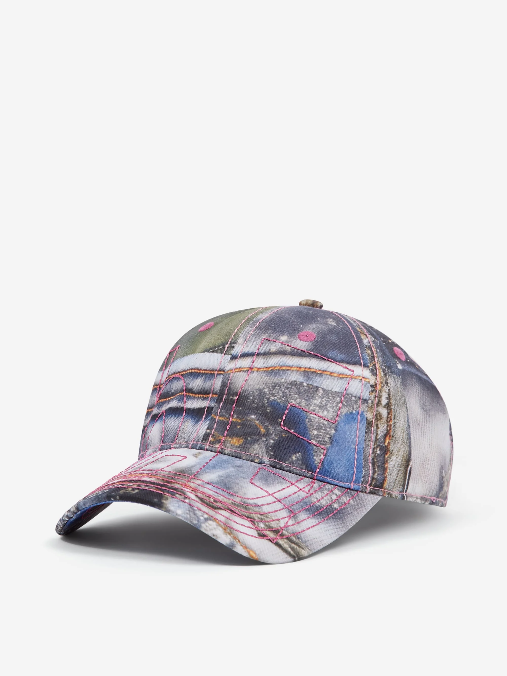 b.Eautiful Vapor 6 Panel Hat - Star Denim / Pink - Image 2