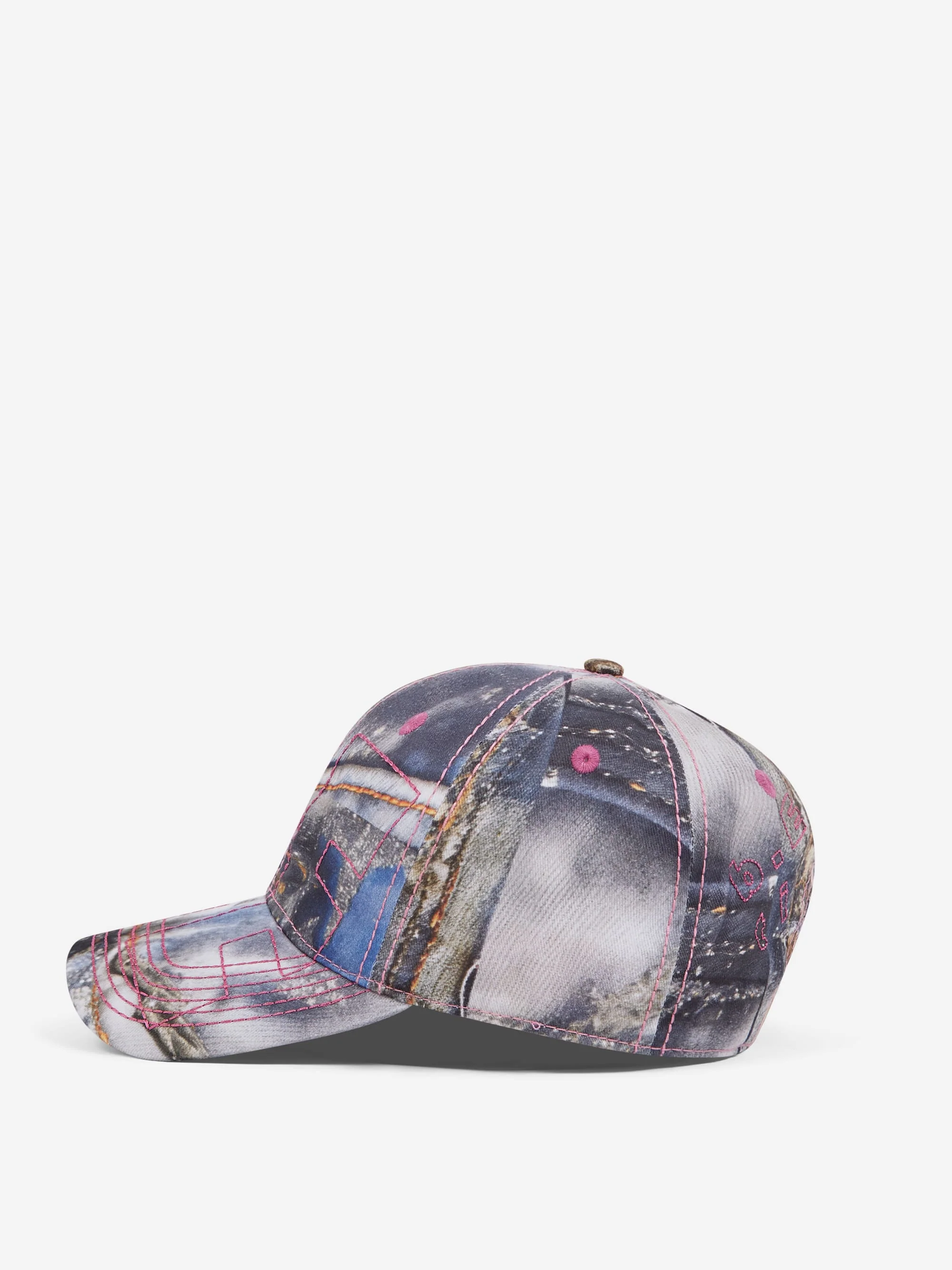 b.Eautiful Vapor 6 Panel Hat - Star Denim / Pink - Image 3