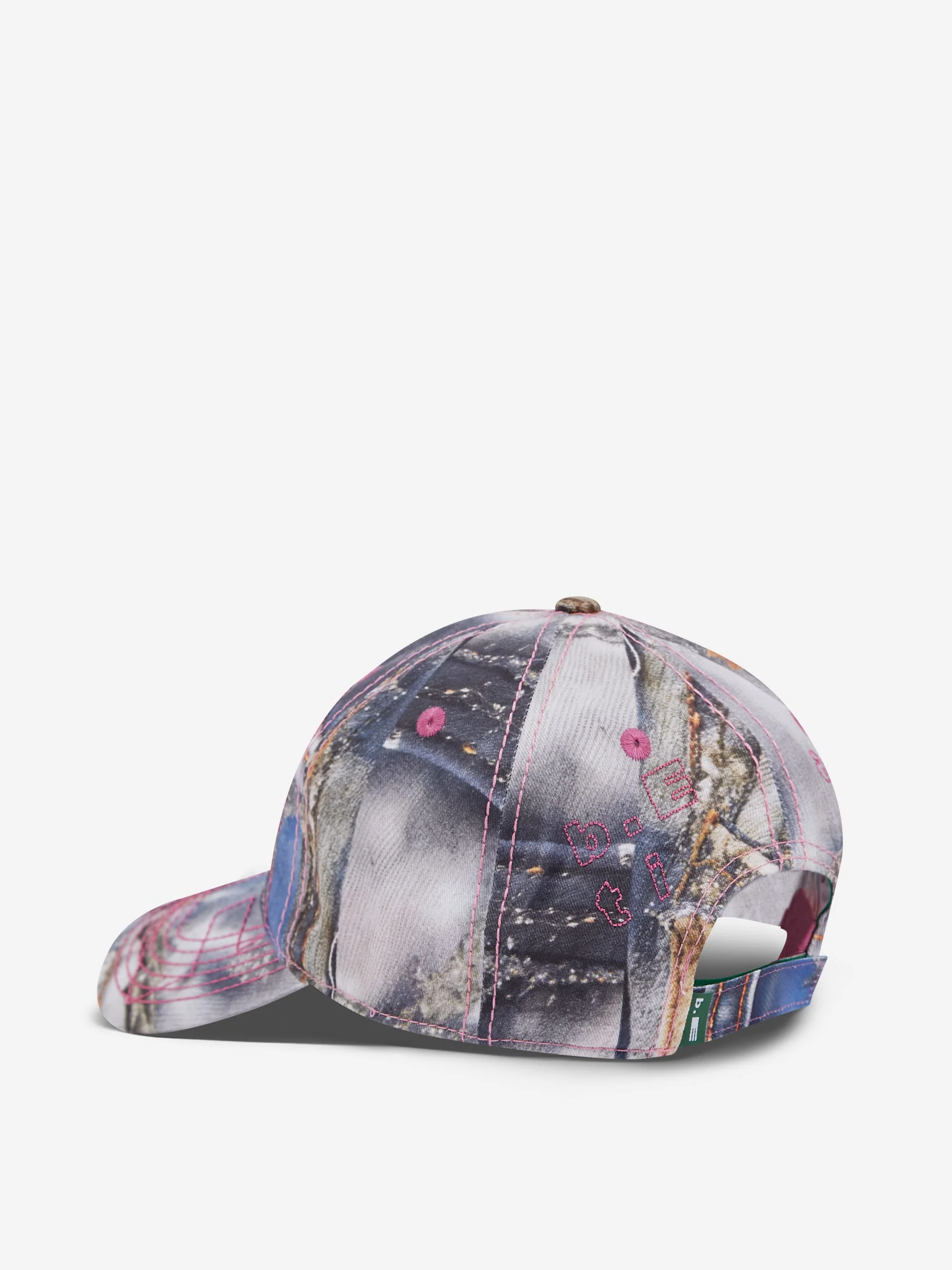 b.Eautiful Vapor 6 Panel Hat - Star Denim / Pink - Image 4