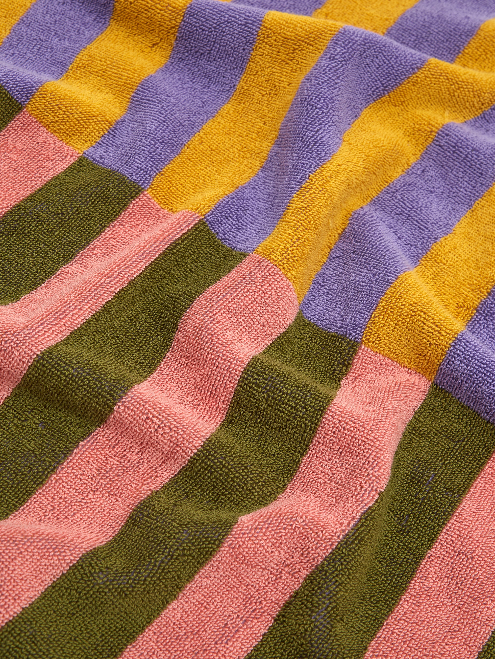 BAGGU Bath Towel - Sunset Quilt Stripe - Image 3