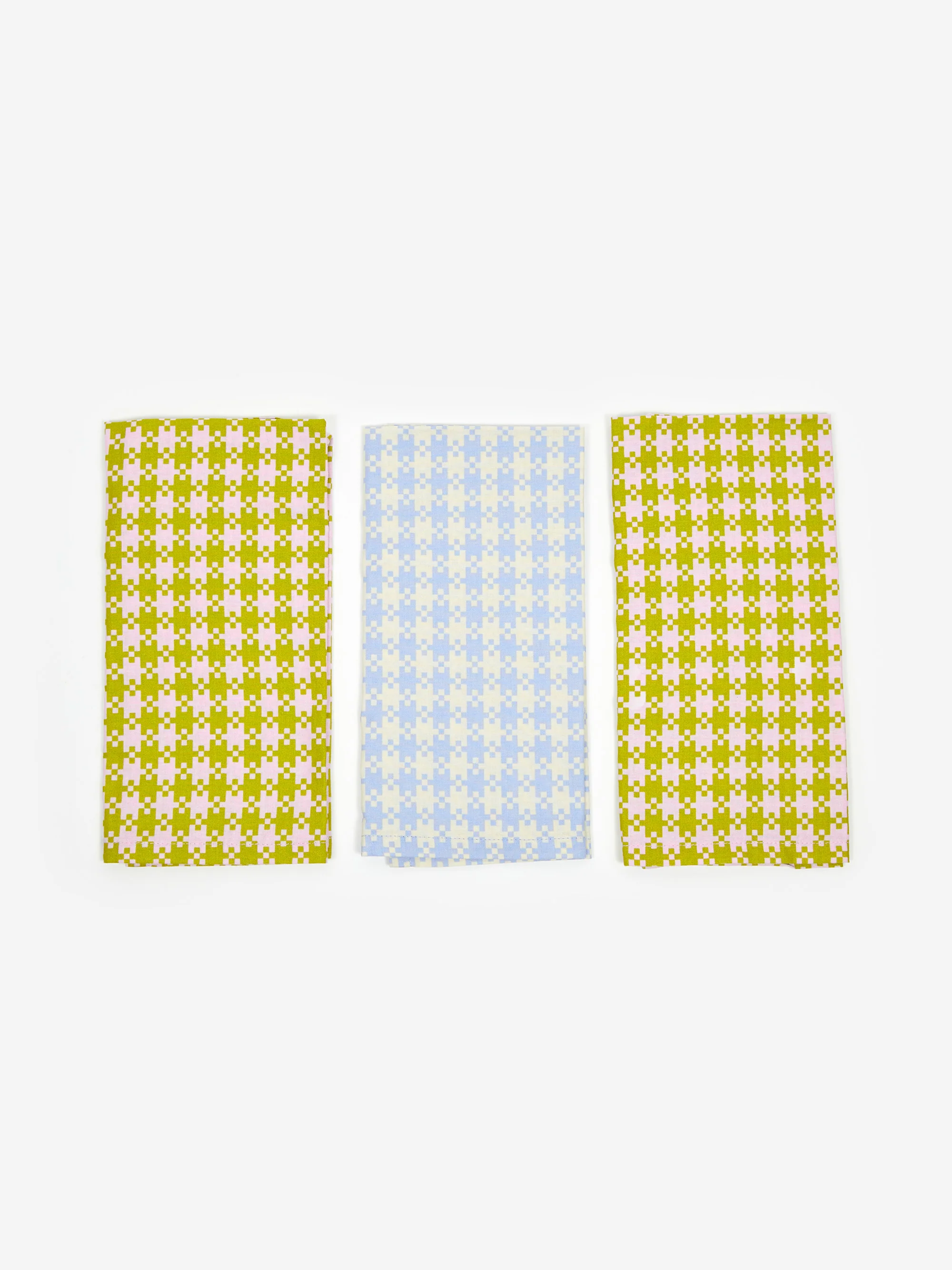 BAGGU Reusable Cloth Set - Pastel Pixel Gingham