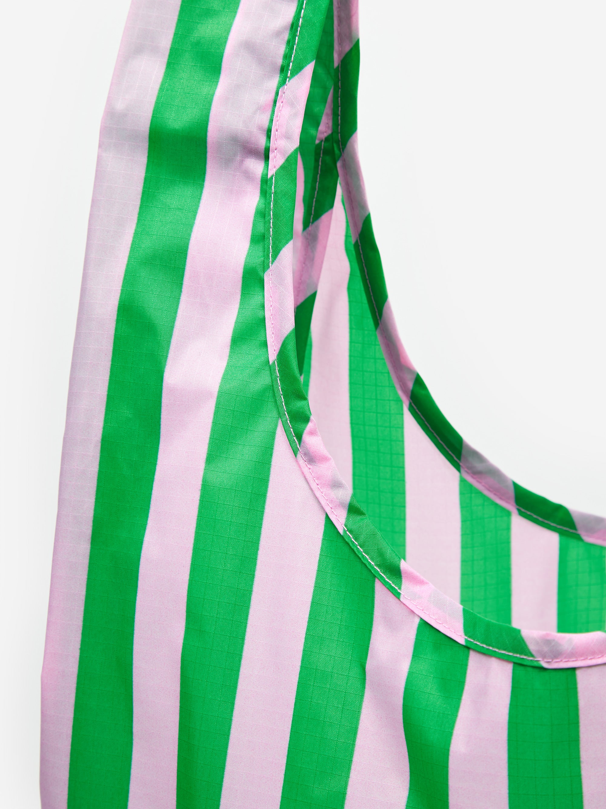 BAGGU Standard Baggu - Pink Green Awning Stripe - Image 3