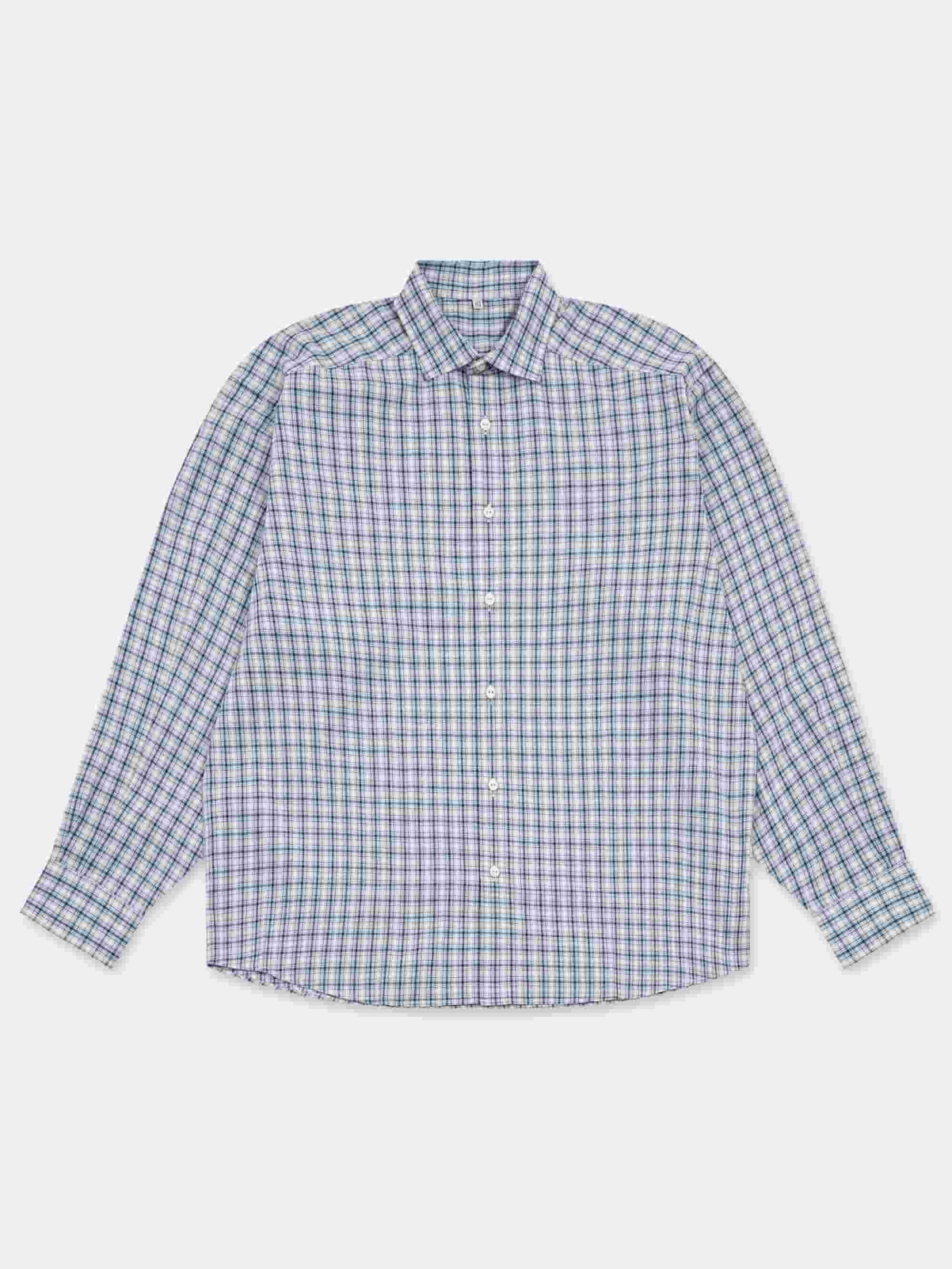 Baserange Claude Shirt - Blue Check - Image 4