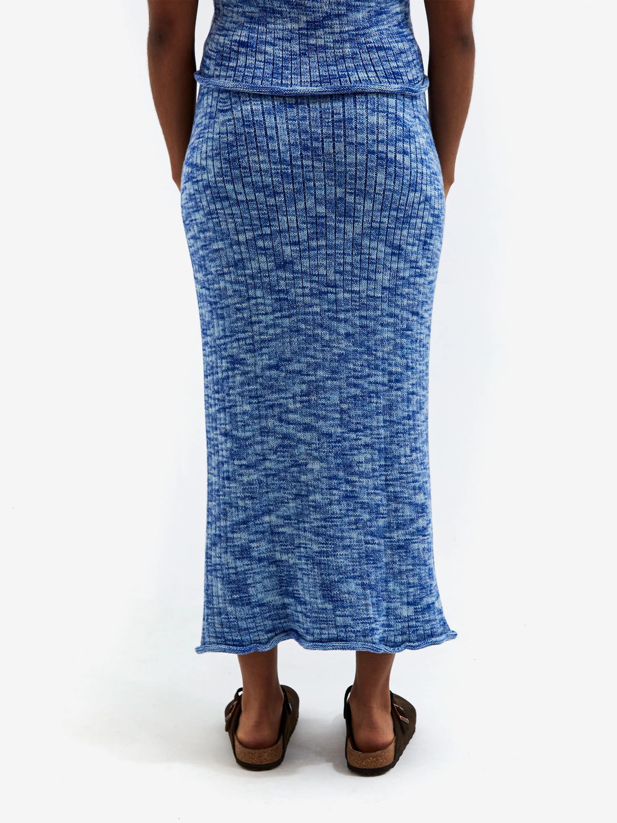 Baserange Drip Skirt - Blue Melange - Image 3