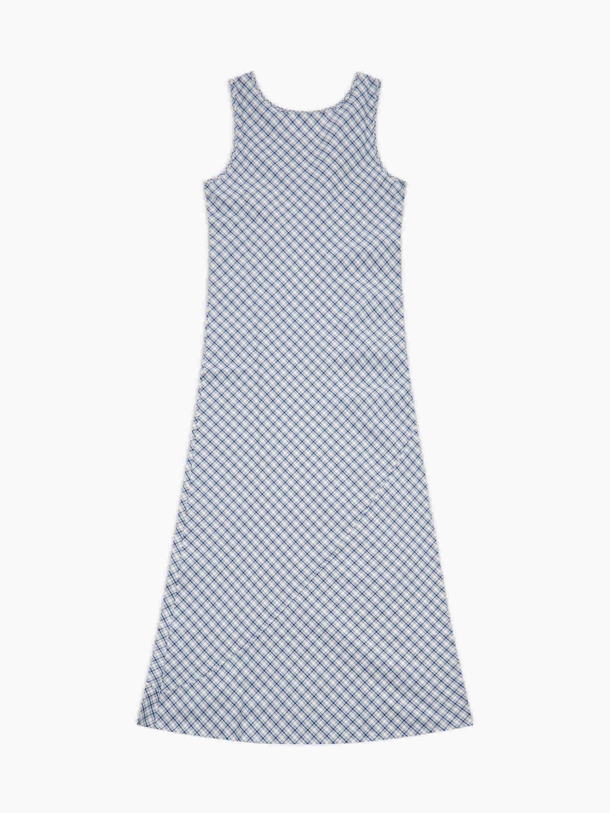 Baserange Larva Dress - Blue Check - Image 4