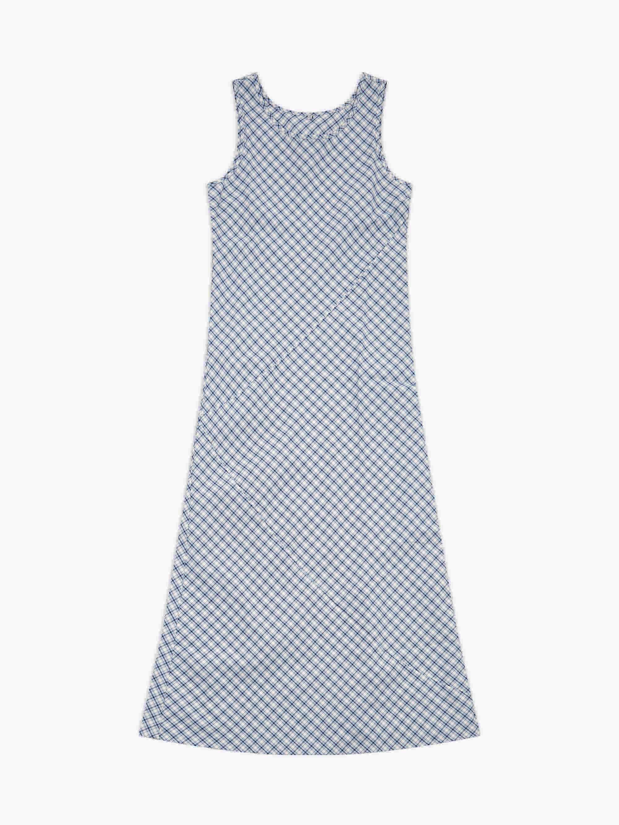 Baserange Larva Dress - Blue Check - Image 6