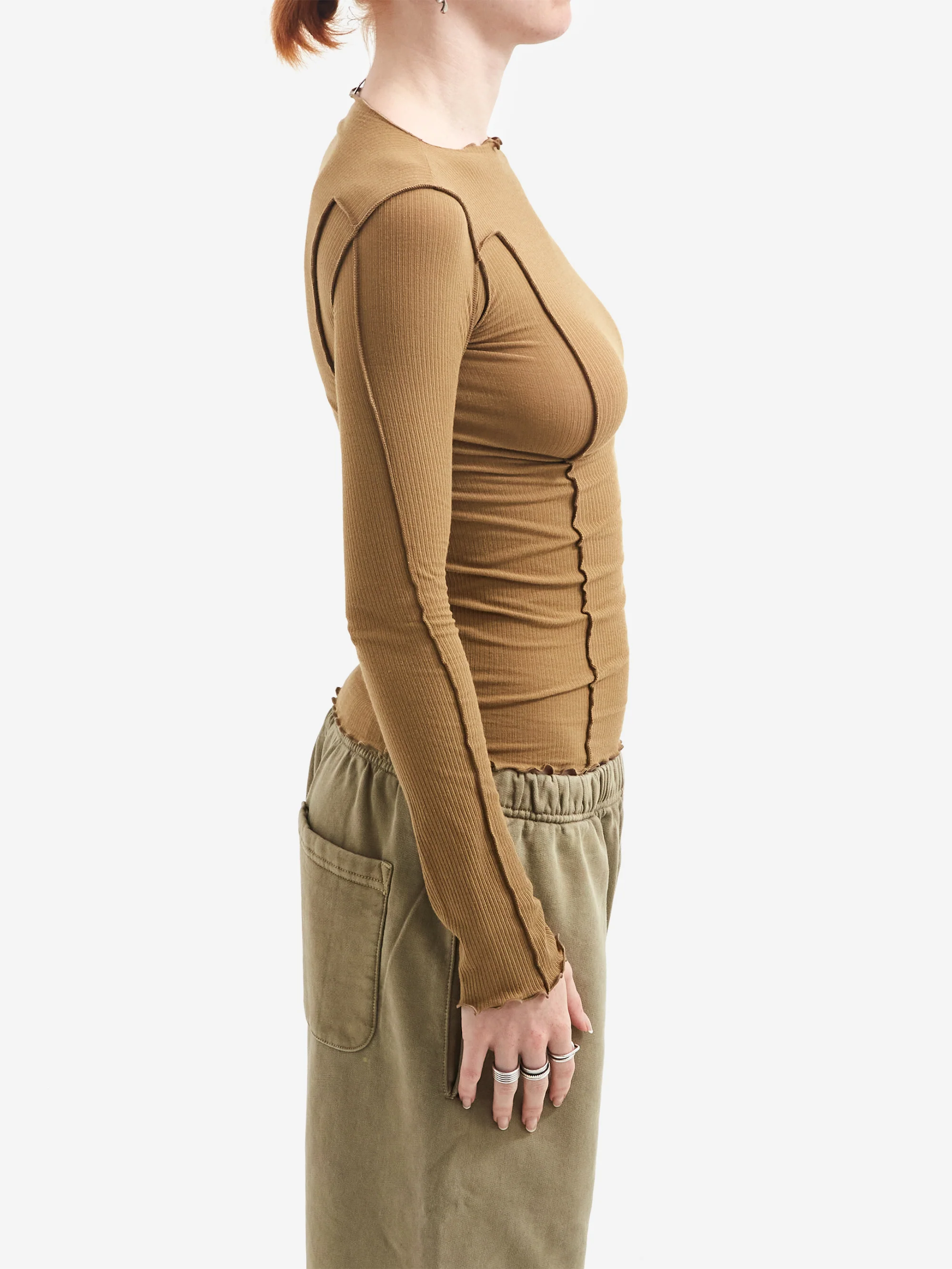 Baserange Omato Long Sleeve - Jade Brown - Image 2