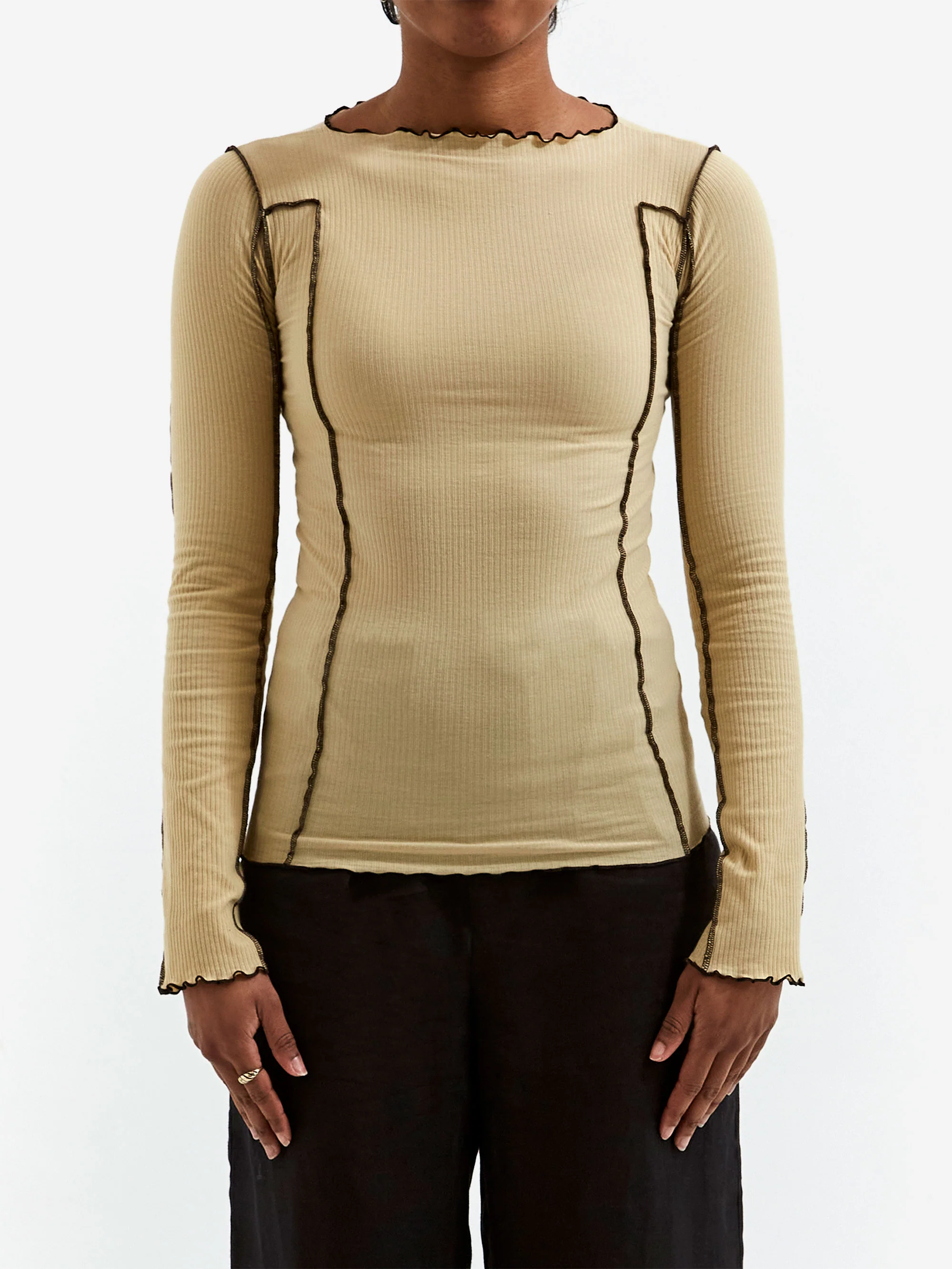 Baserange Omato Long Sleeve Tee - Hen Yellow