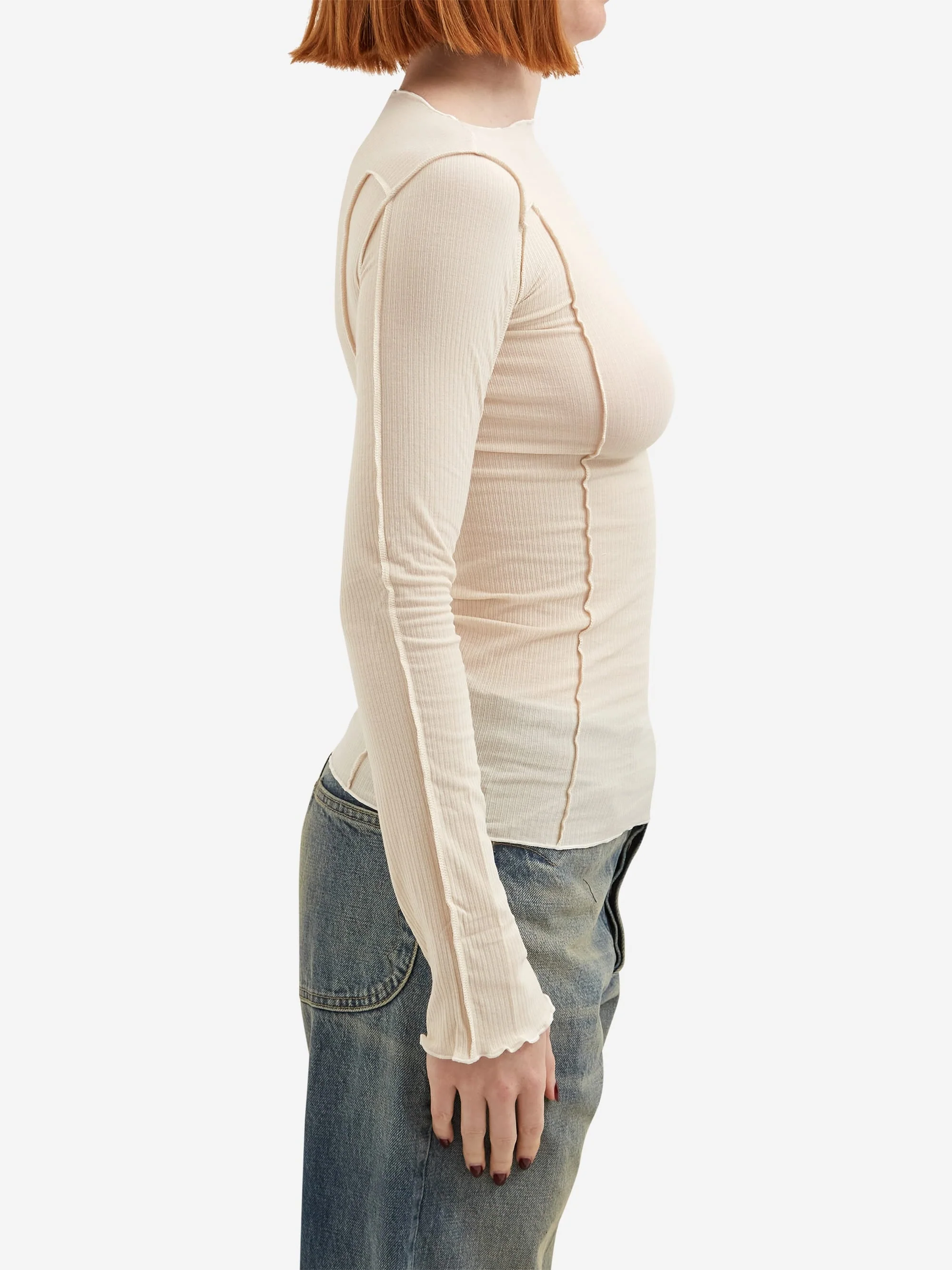 Baserange Omato Longsleeve Top - Off White - Image 2