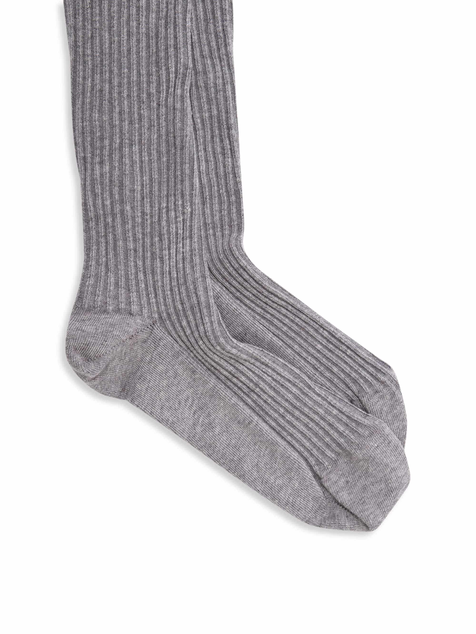 Baserange Overknee Socks - Grey Melange - Image 2