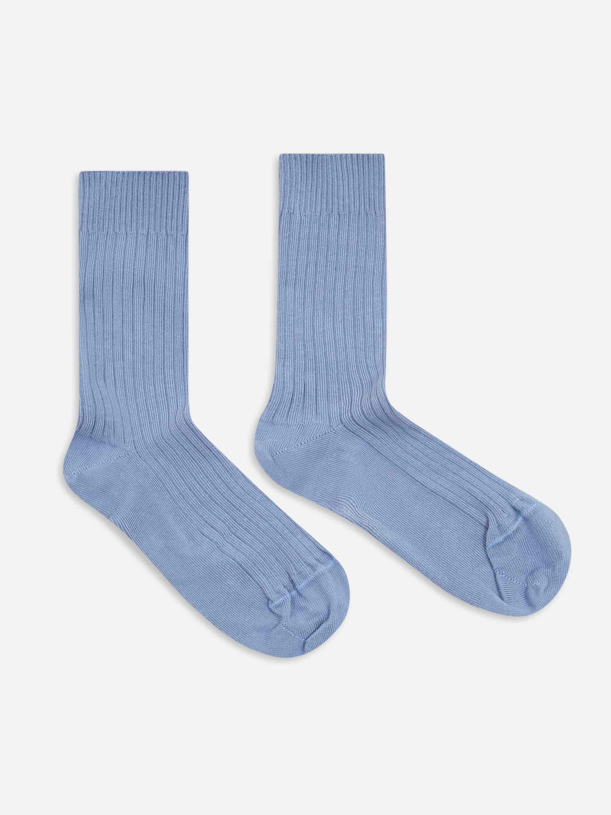 Baserange Rib Over Ankle Socks - Korai Blue