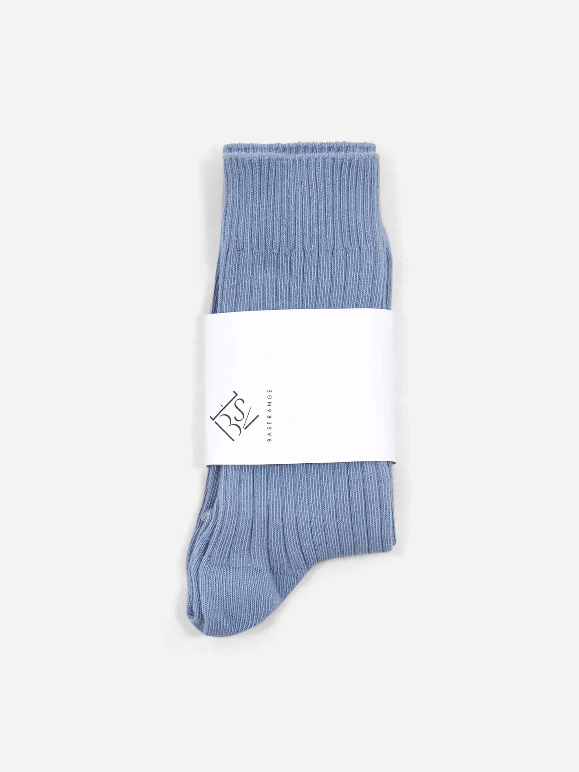 Baserange Rib Over Ankle Socks - Korai Blue - Image 2