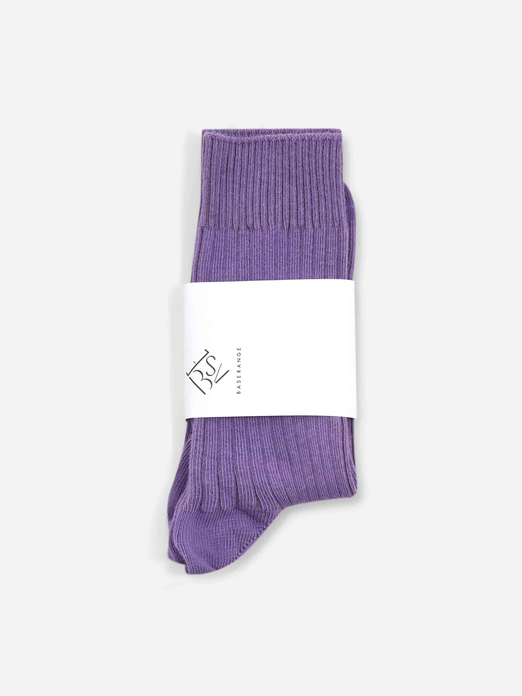 Baserange Rib Over Ankle Socks - Poa Purple - Image 2