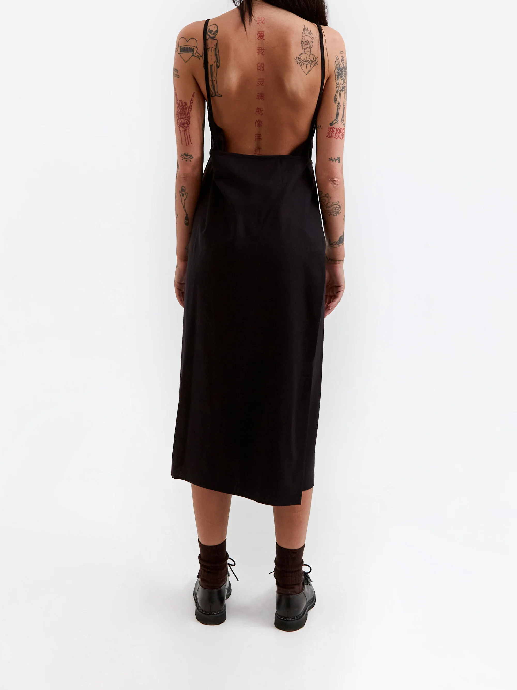 Baserange Wild Silk Yumi Apron Dress - Black - Image 3