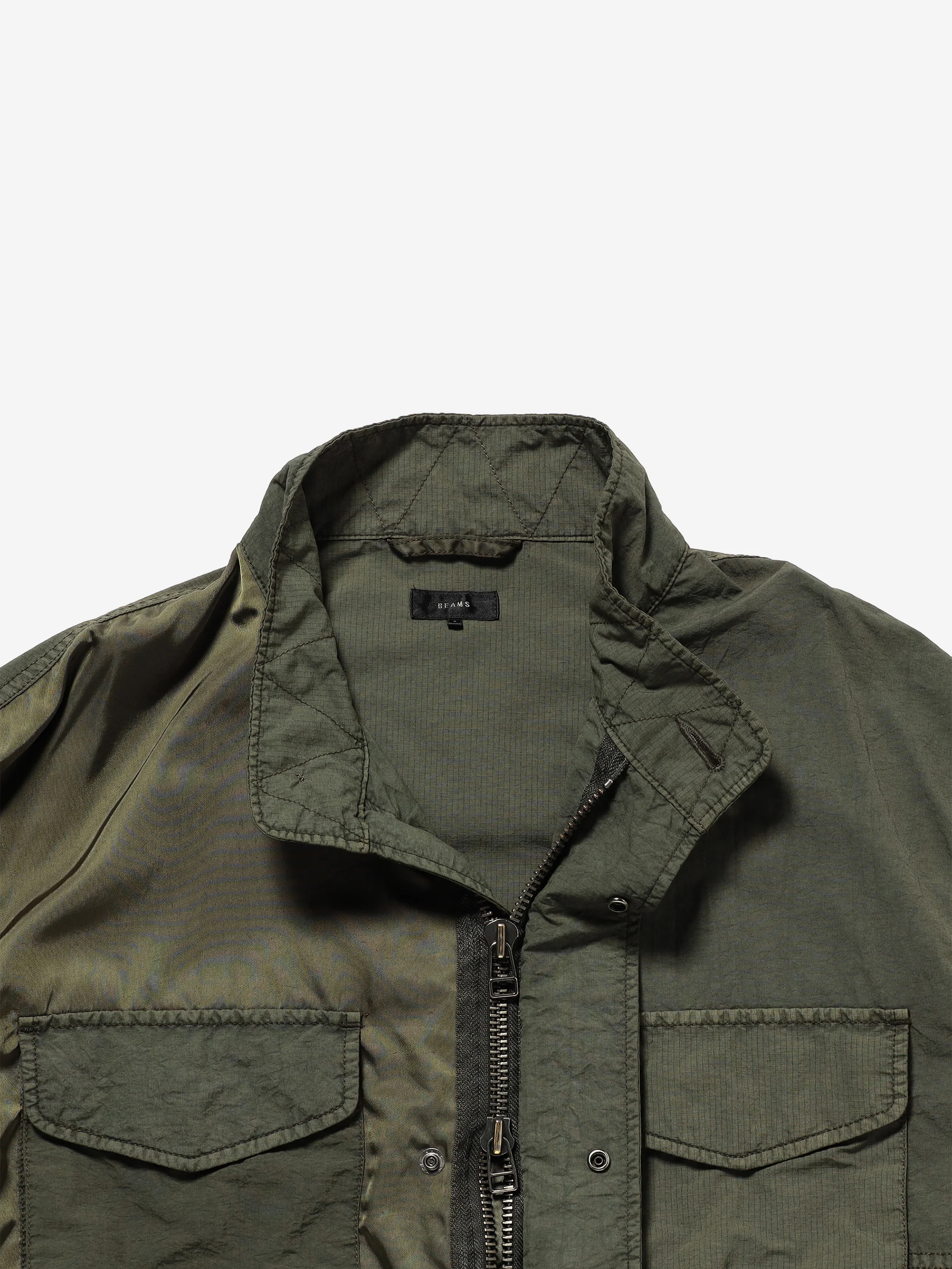 Beams 3 Fabric G/D M65 Jacket - Olive - Image 3