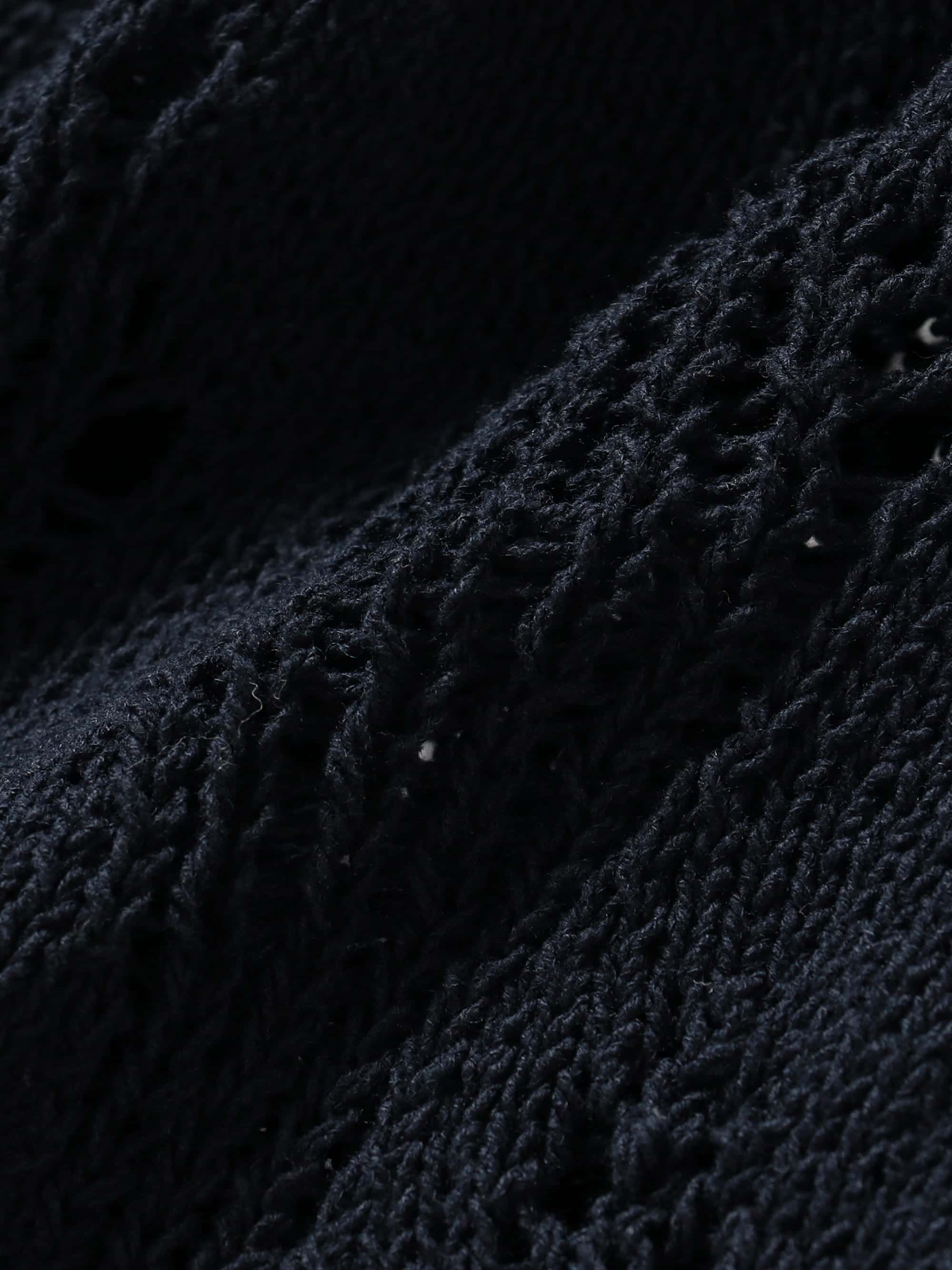 Beams 3Gauge Boro Crew Neck - Navy - Image 2