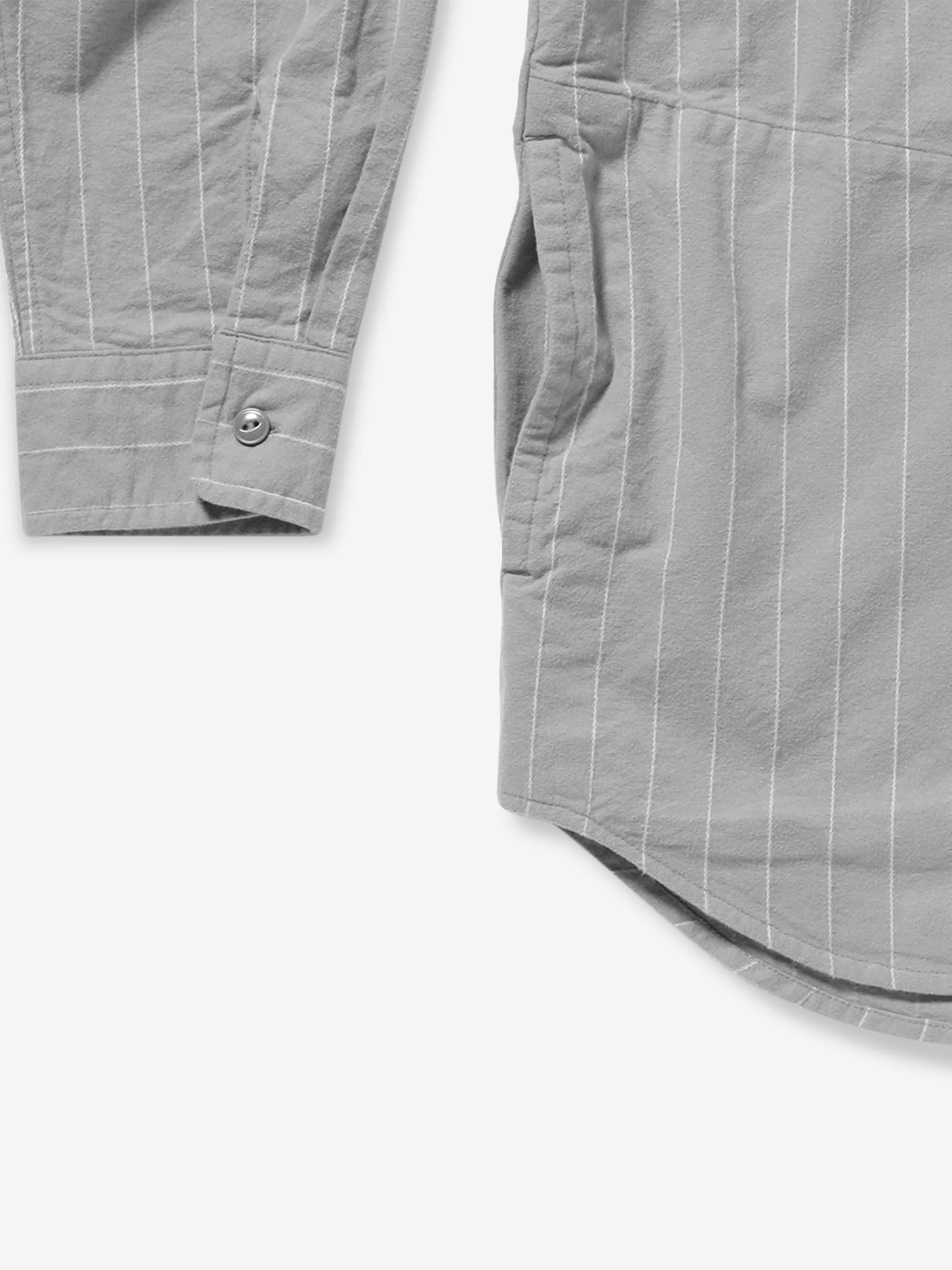 Beams Baseball Stripe Shirt - Grey - Image 3