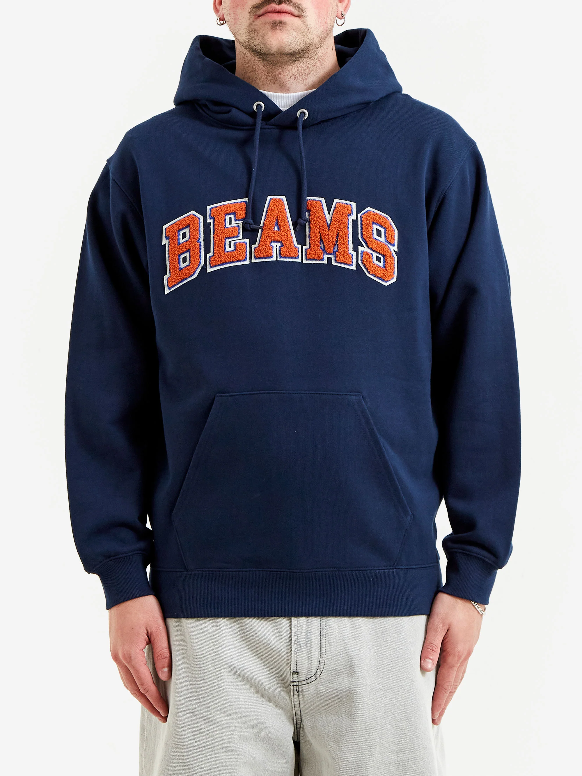 Beams Basic Hoodie - Navy - Image 2