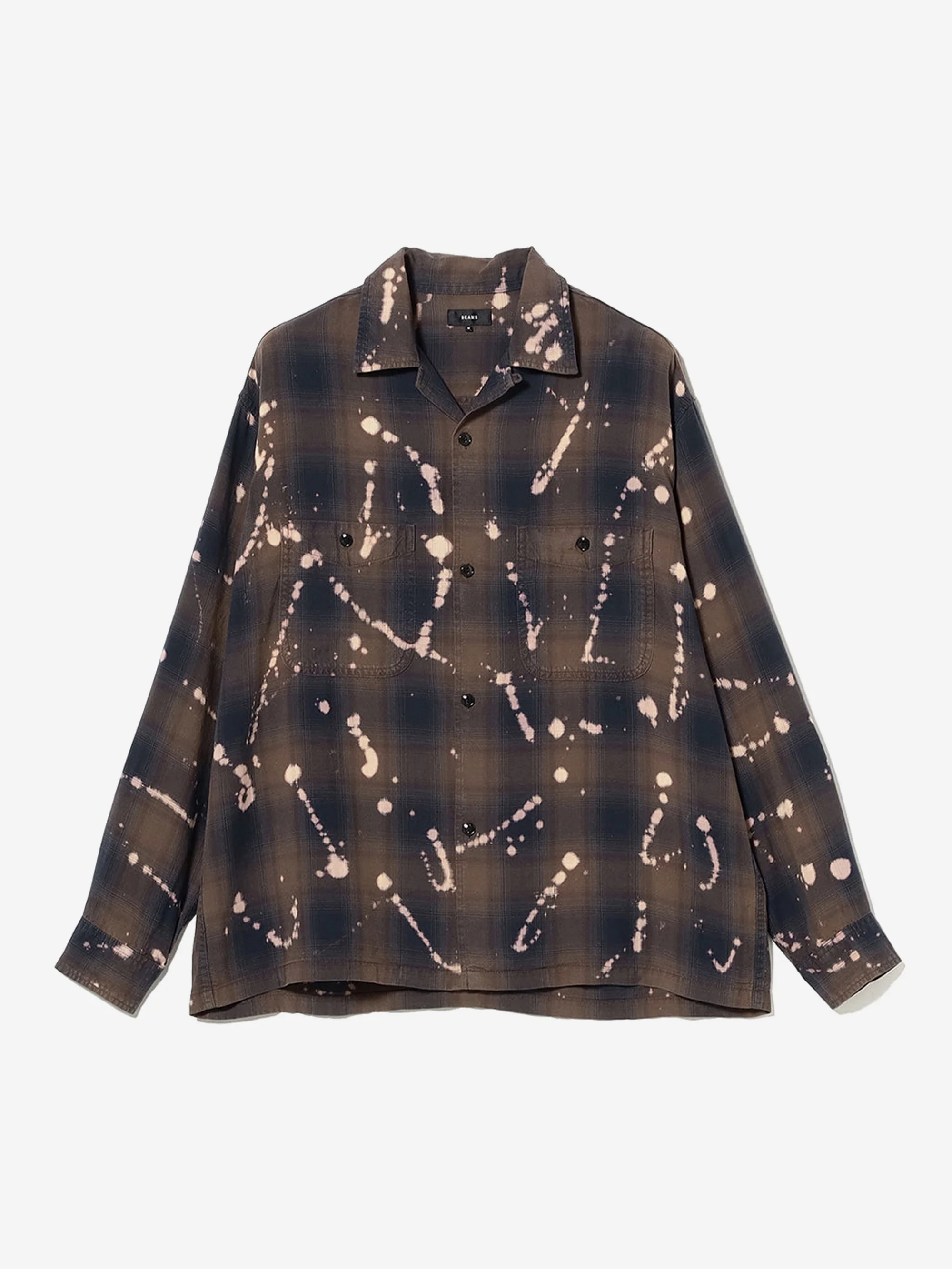 Beams Bleach Shirt - Brown