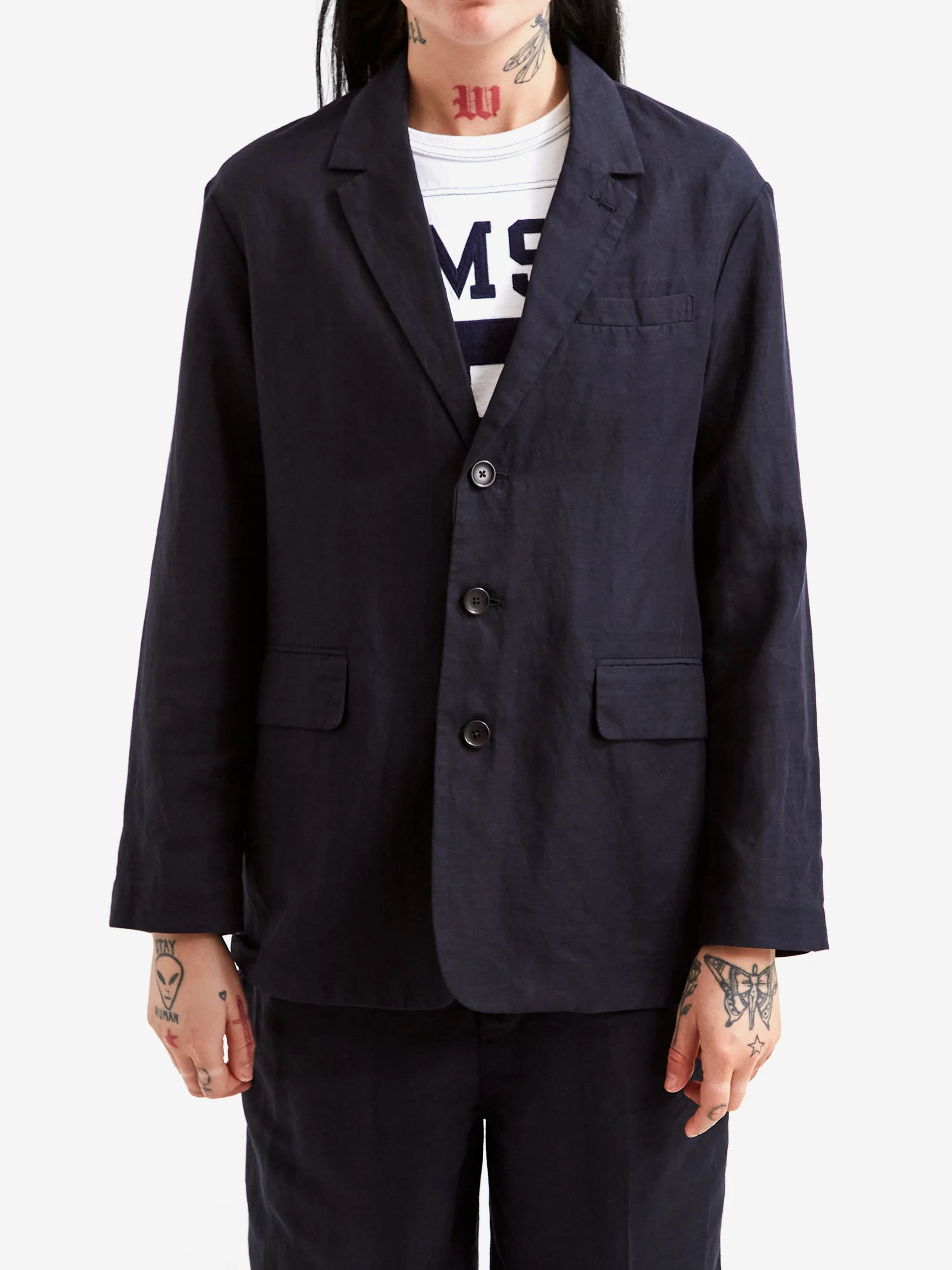 Beams Boy 3 Button Jacket - Dark Navy - Image 4