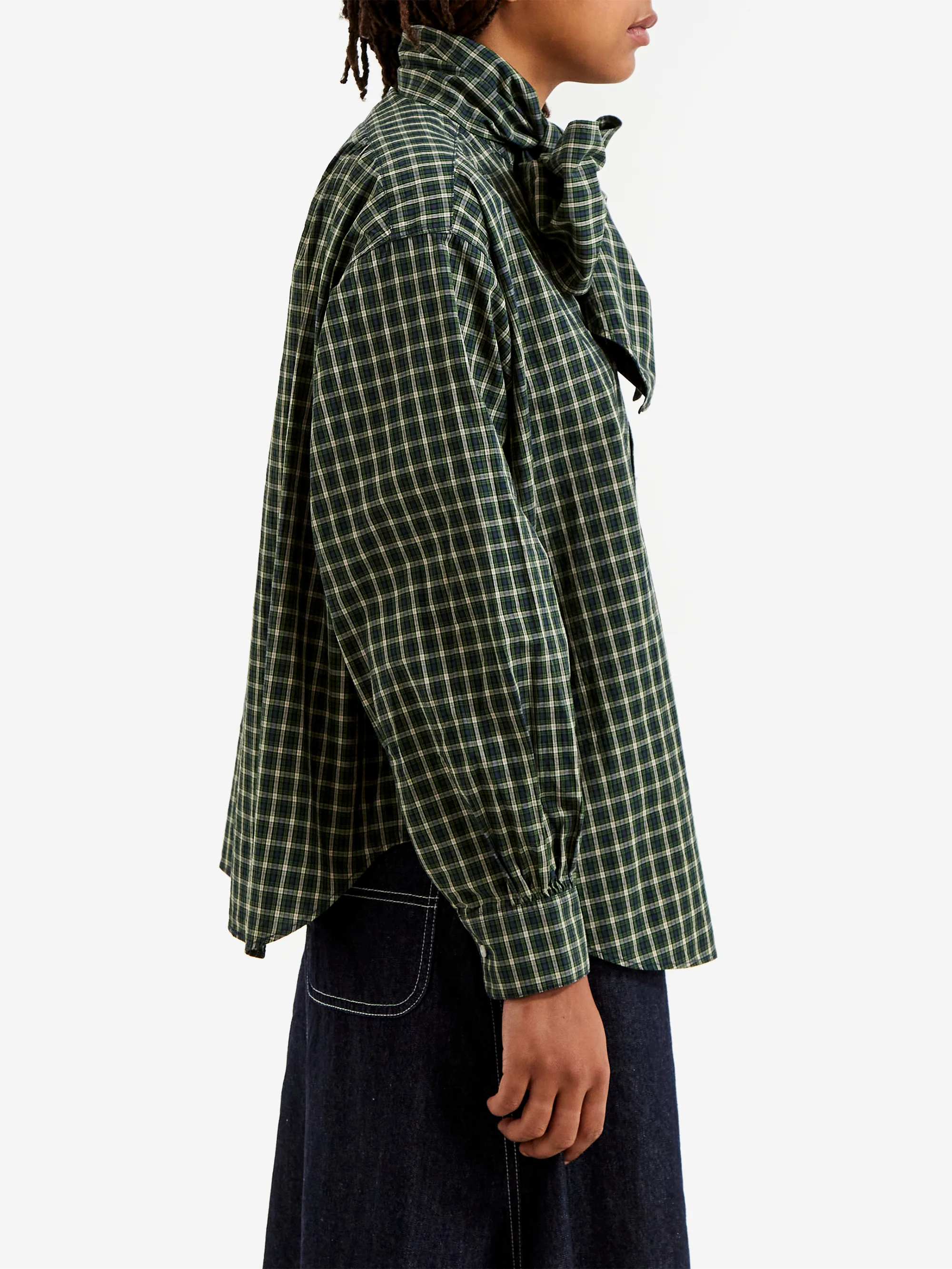 Beams Boy Ascot Tie Shirt - Green - Image 2