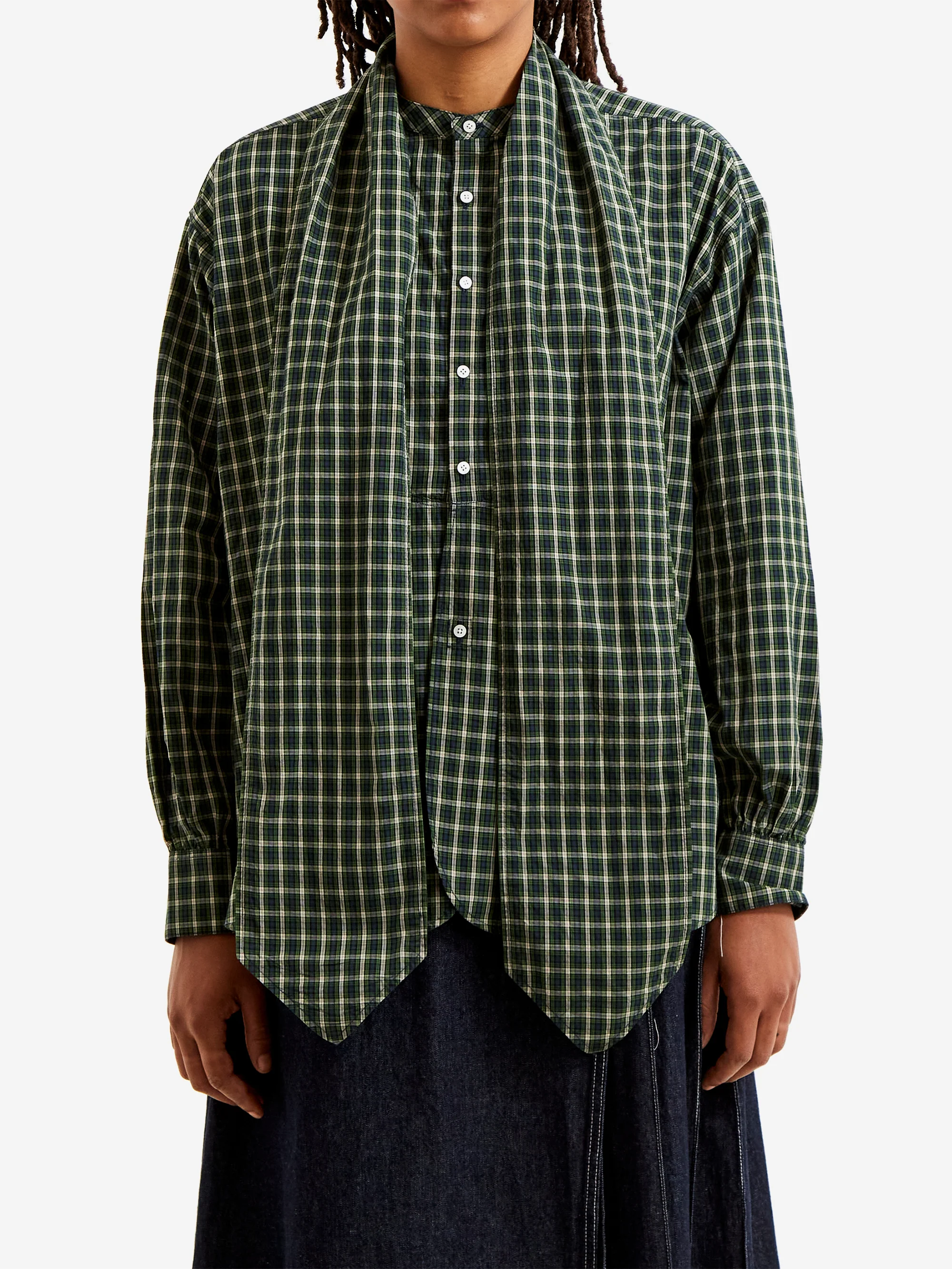 Beams Boy Ascot Tie Shirt - Green - Image 3