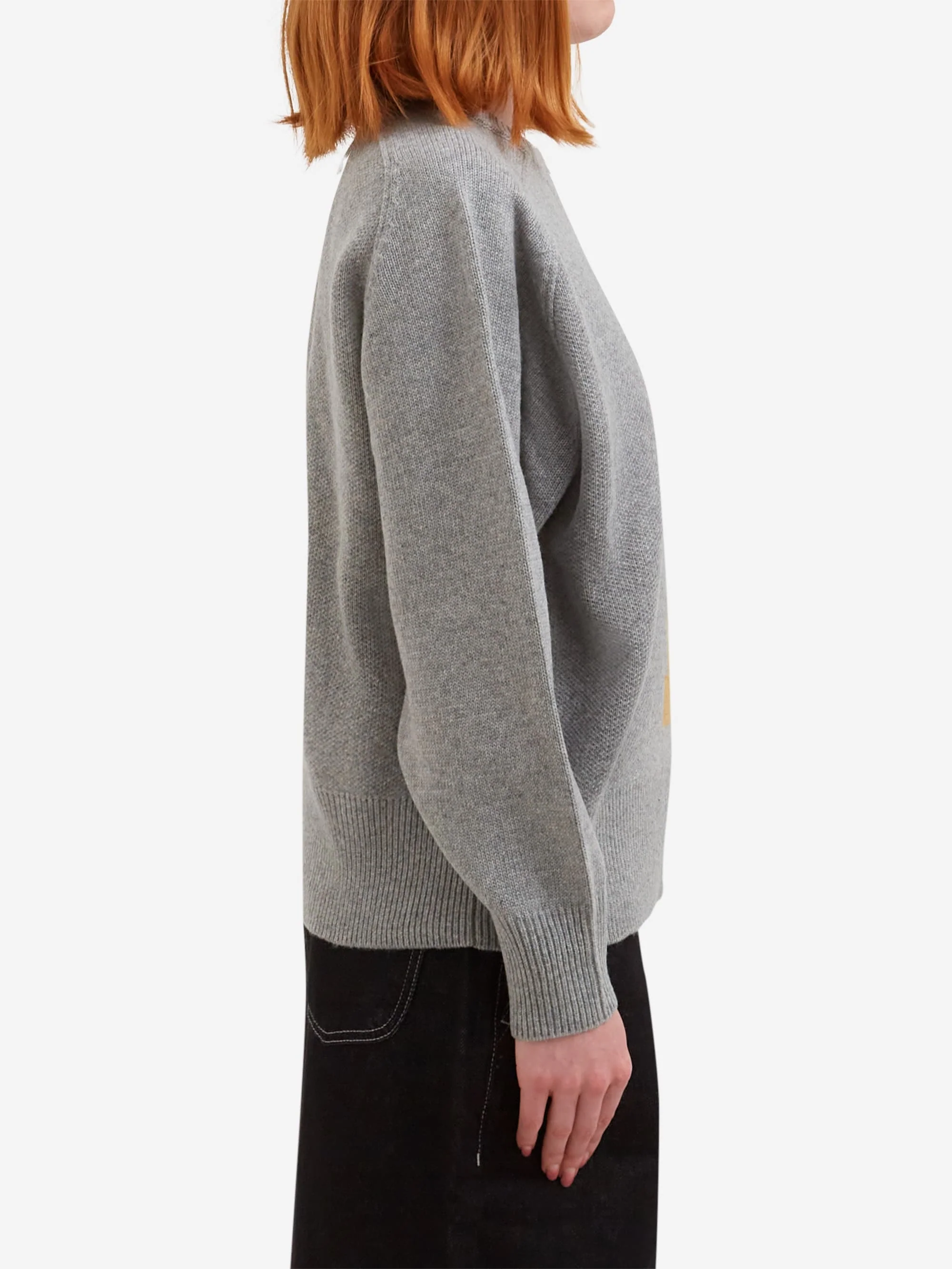 Beams Boy Big Logo Crewneck Sweater - Grey - Image 2