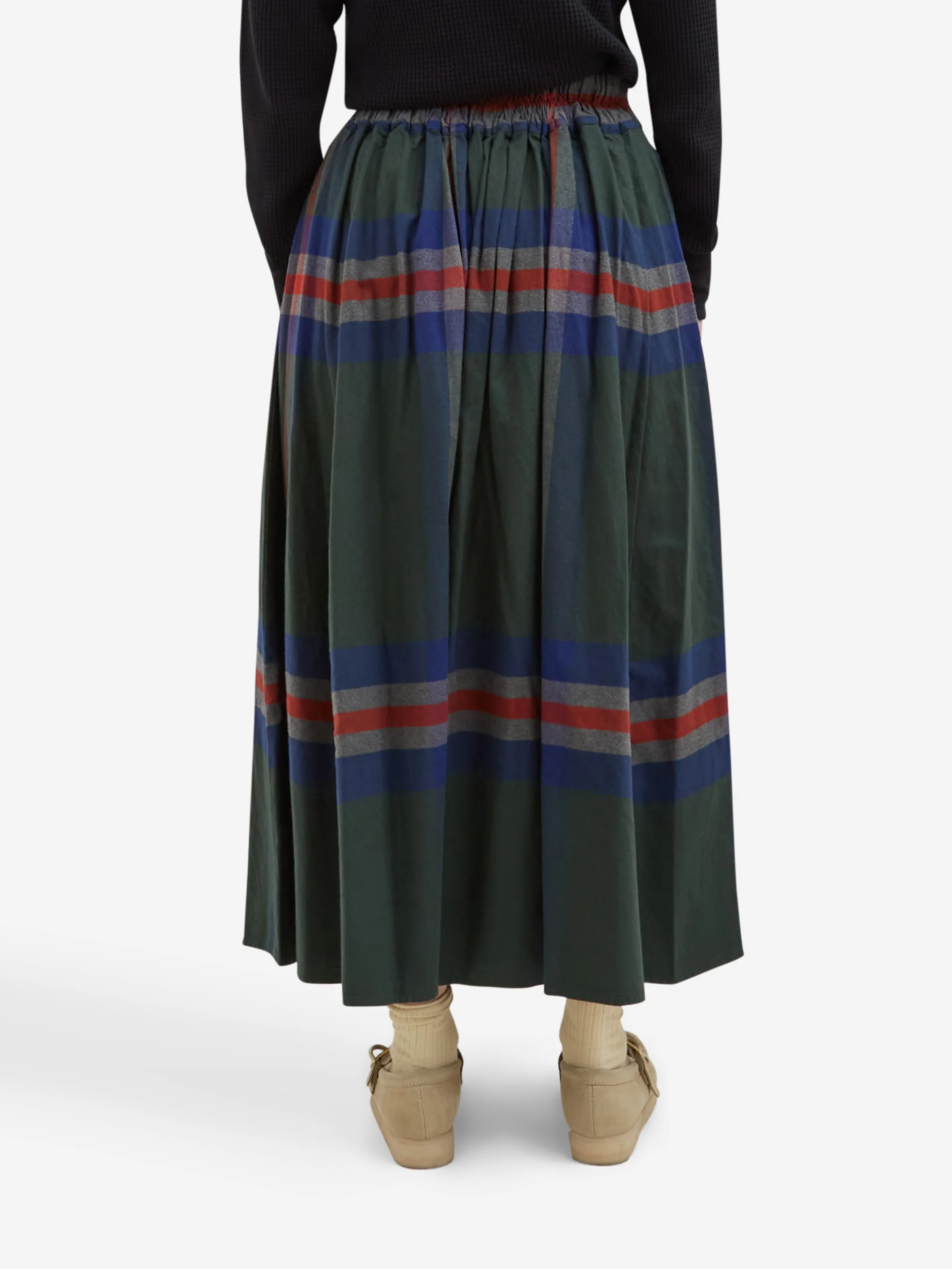 Beams Boy Big Tartan Skirt - Dark green - Image 3