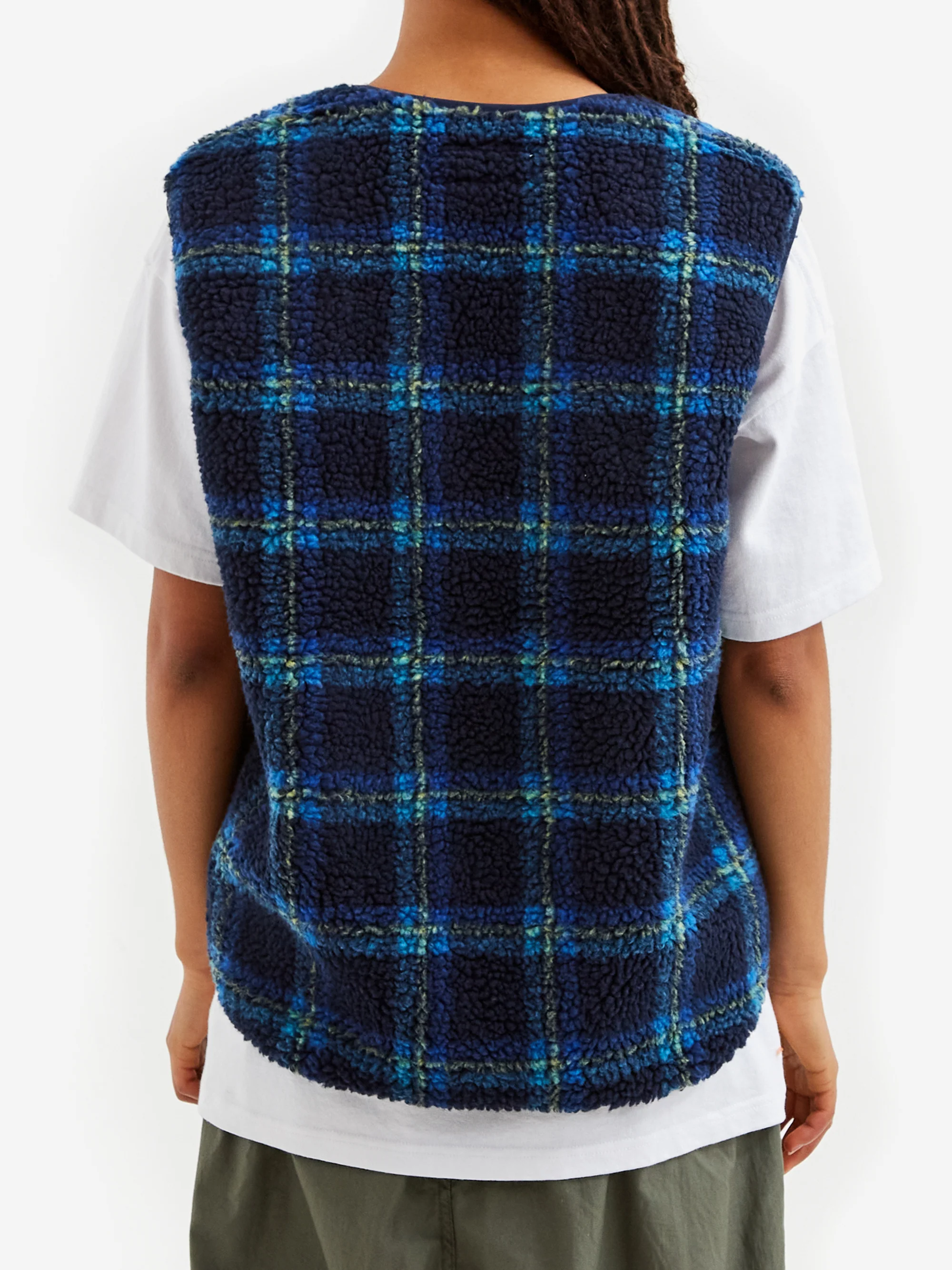 Beams Boy Boa Jacquard Pullover Vest - Navy - Image 3