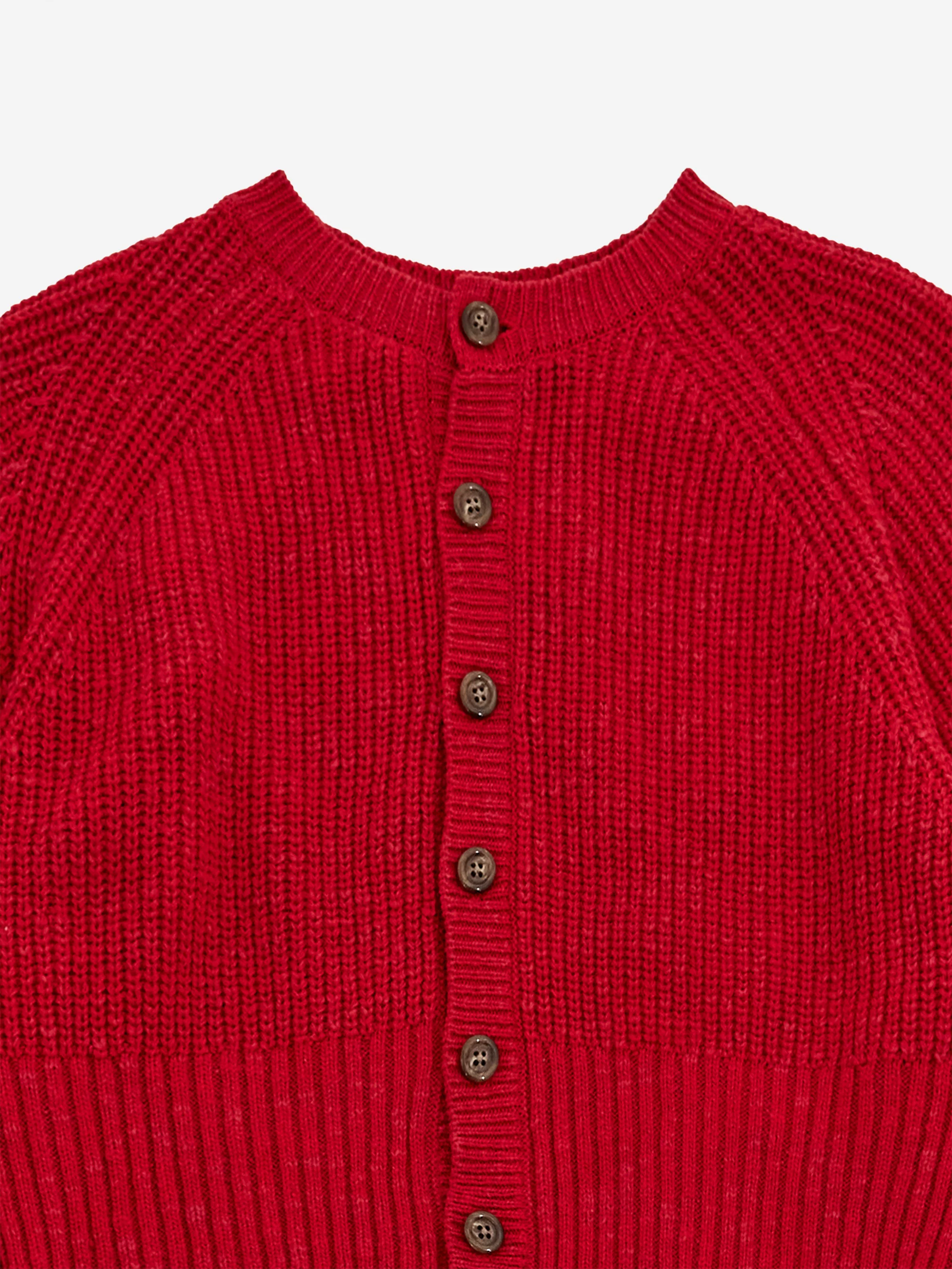Beams Boy Elbow Parachute Cardigan - Red - Image 6