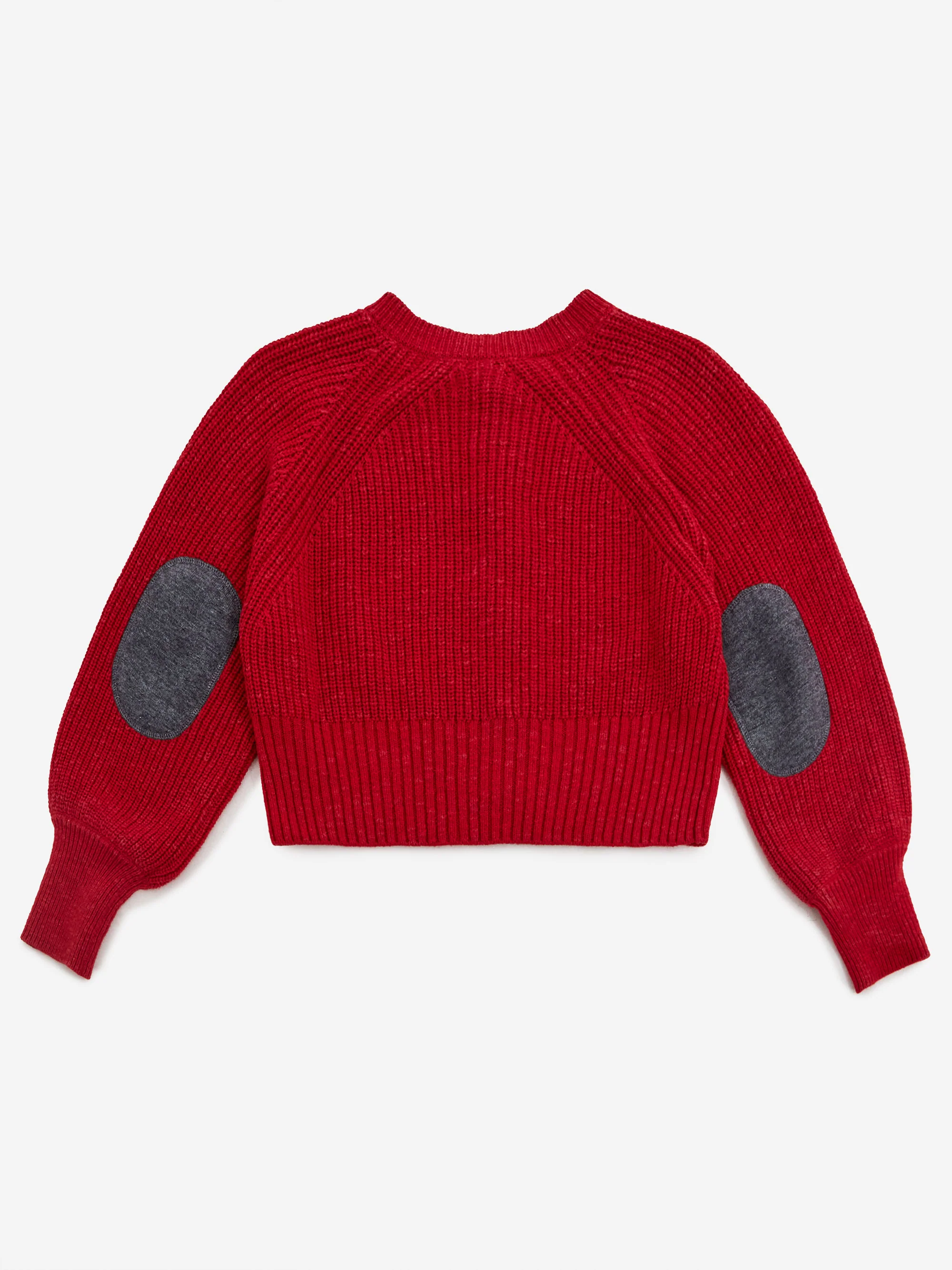 Beams Boy Elbow Parachute Cardigan - Red - Image 7