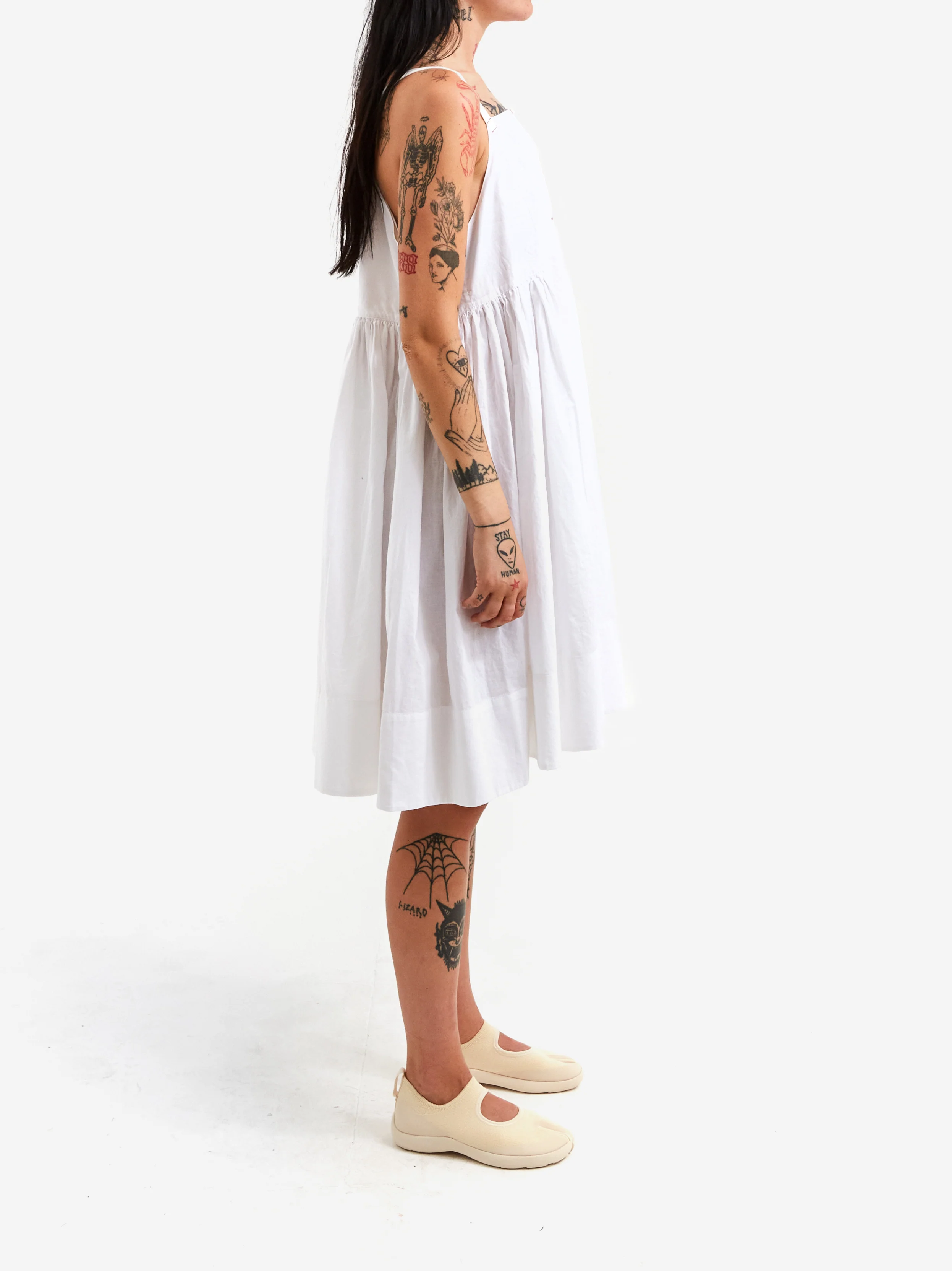 Beams Boy European Gathered Cami Dress - Off White - Image 2