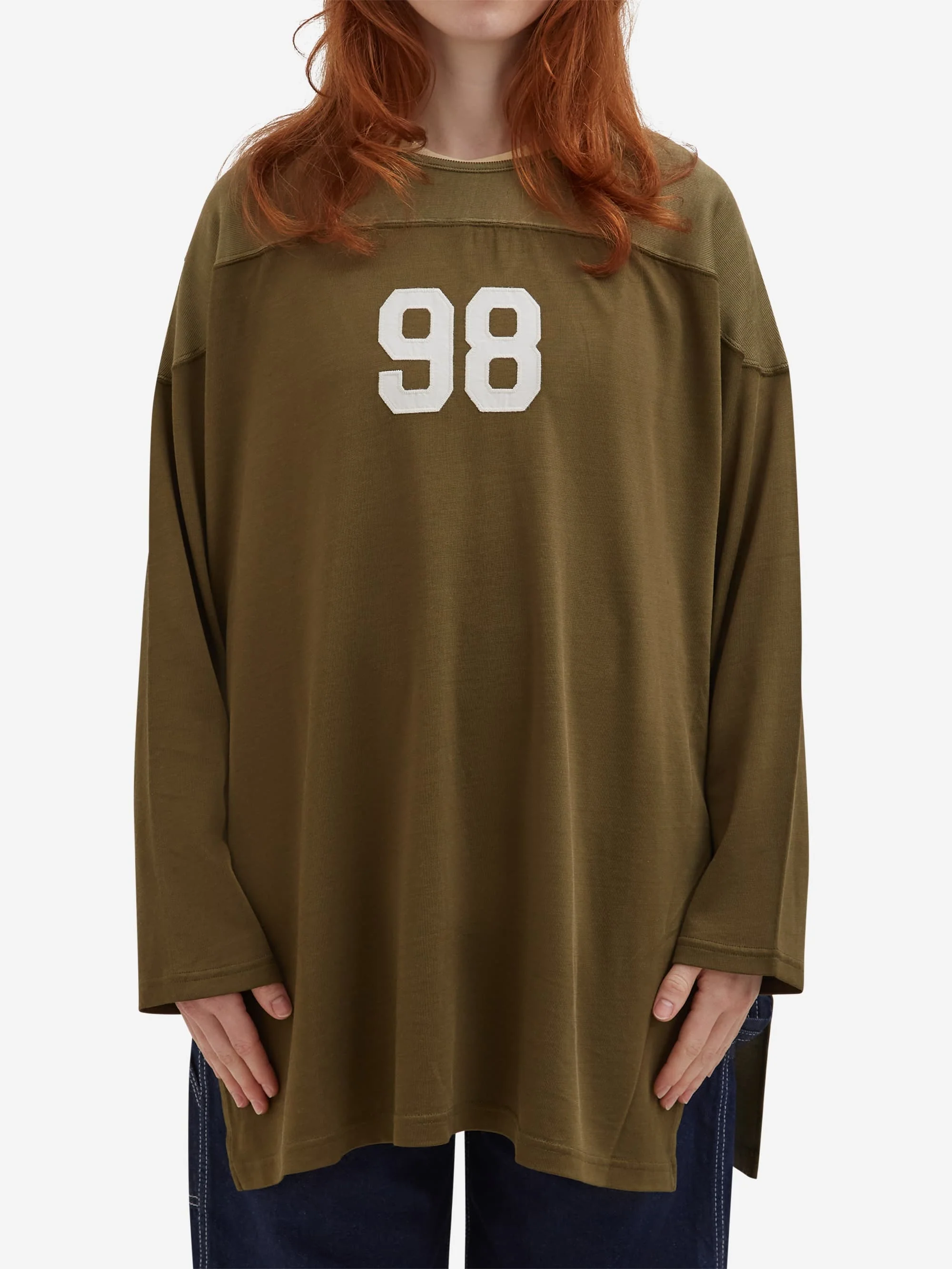 Beams Boy Football Longsleeve T-shirt - Olive