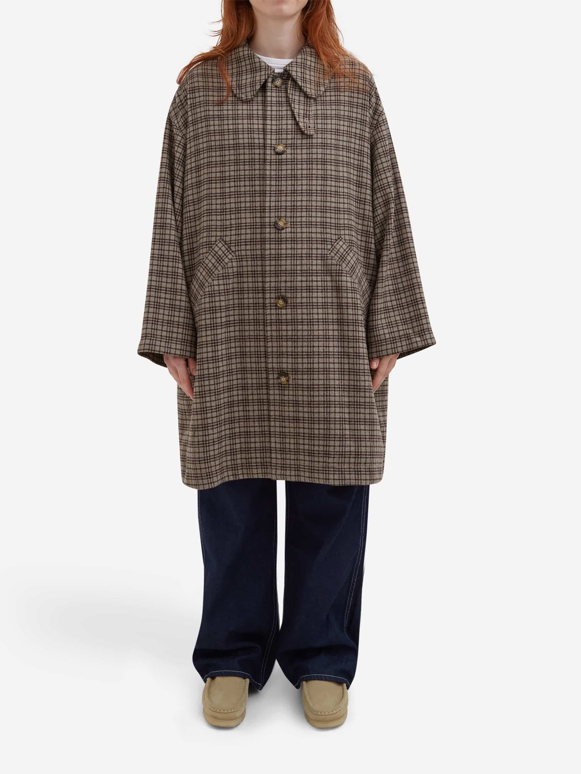 Beams Boy Gunclub Check Coat - Beige - Image 2