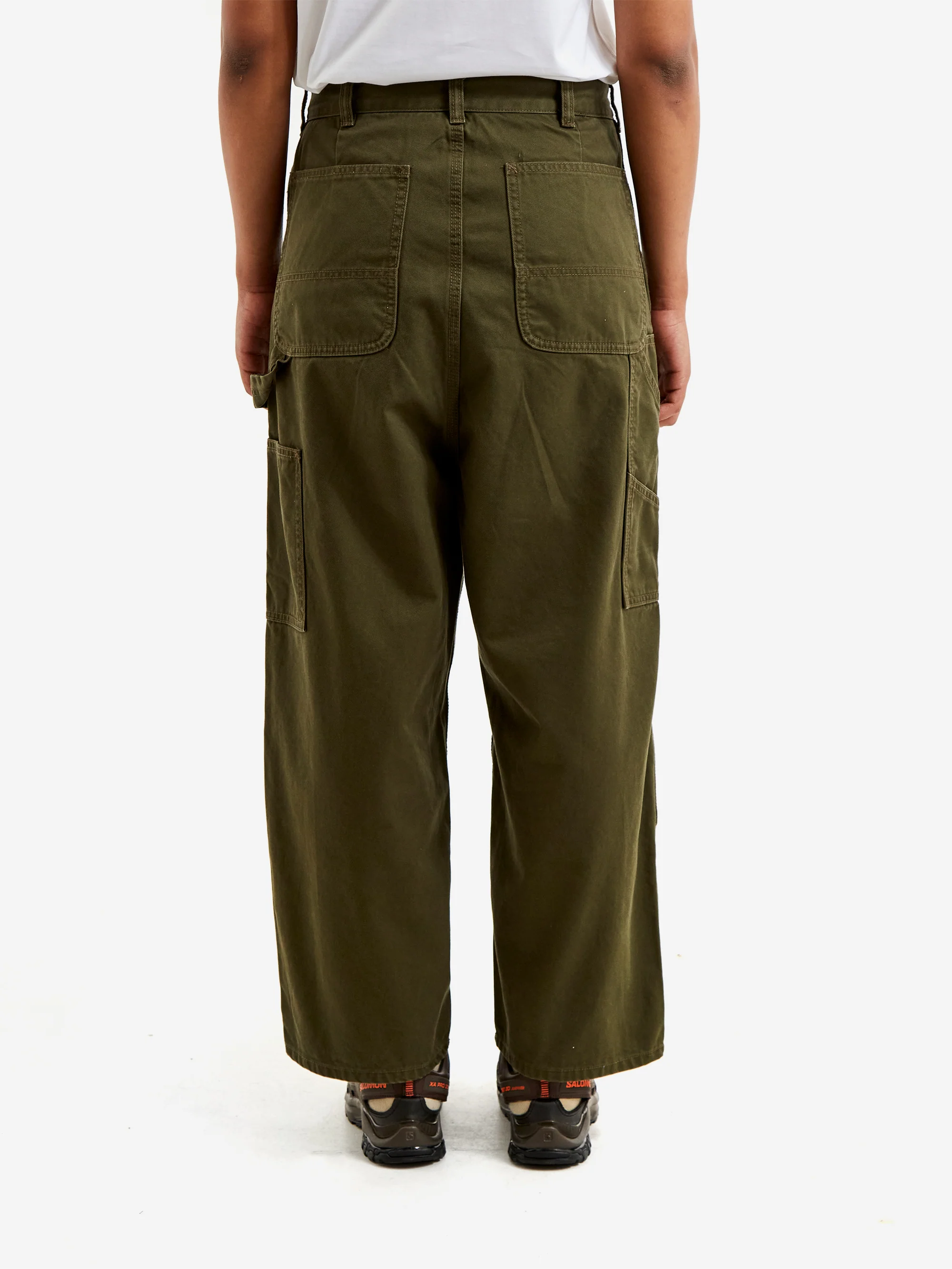 Beams Boy Knee Painter Jeans - Olive - Image 3
