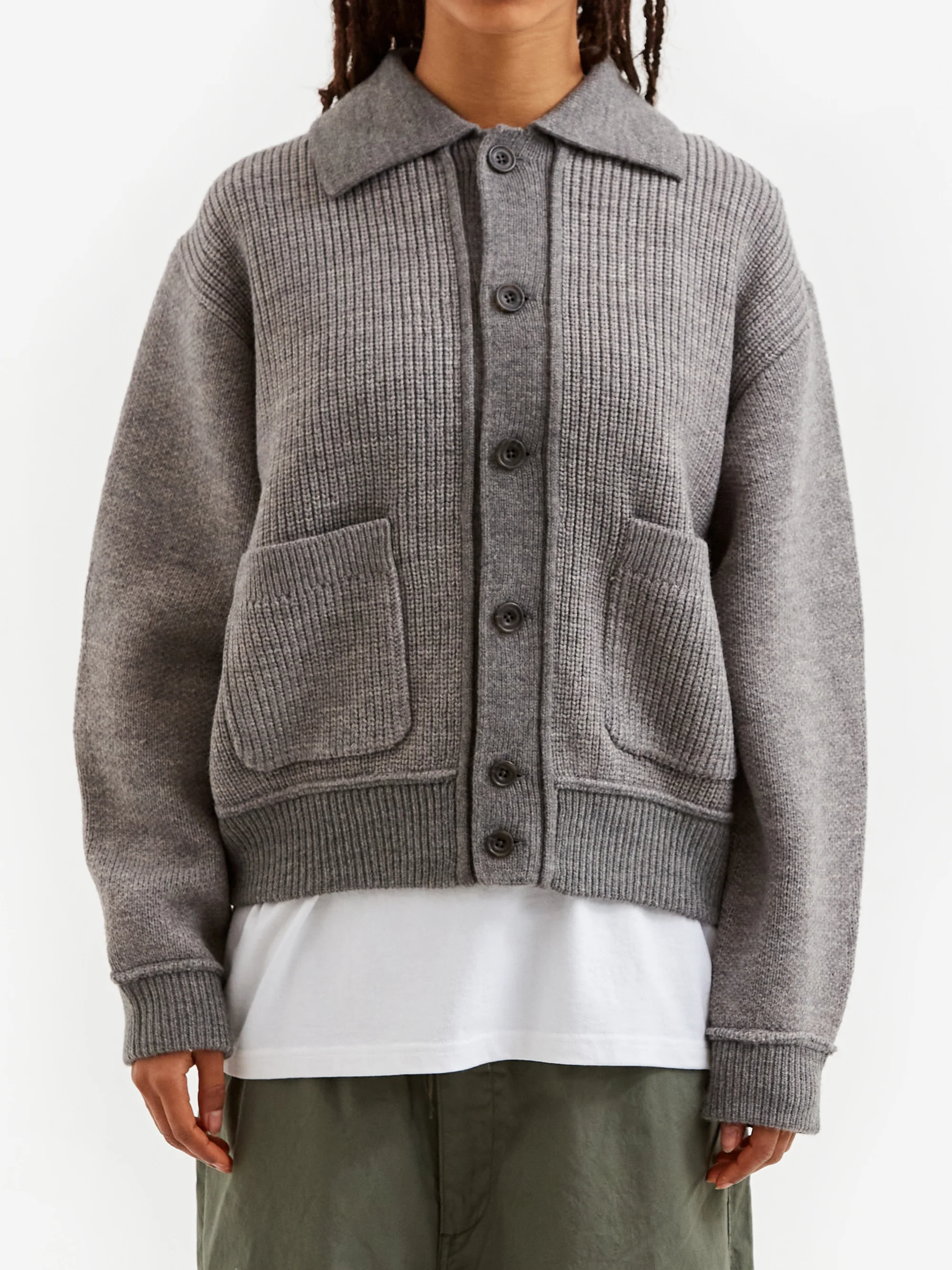 Beams Boy Knit Sports Jacket - Grey
