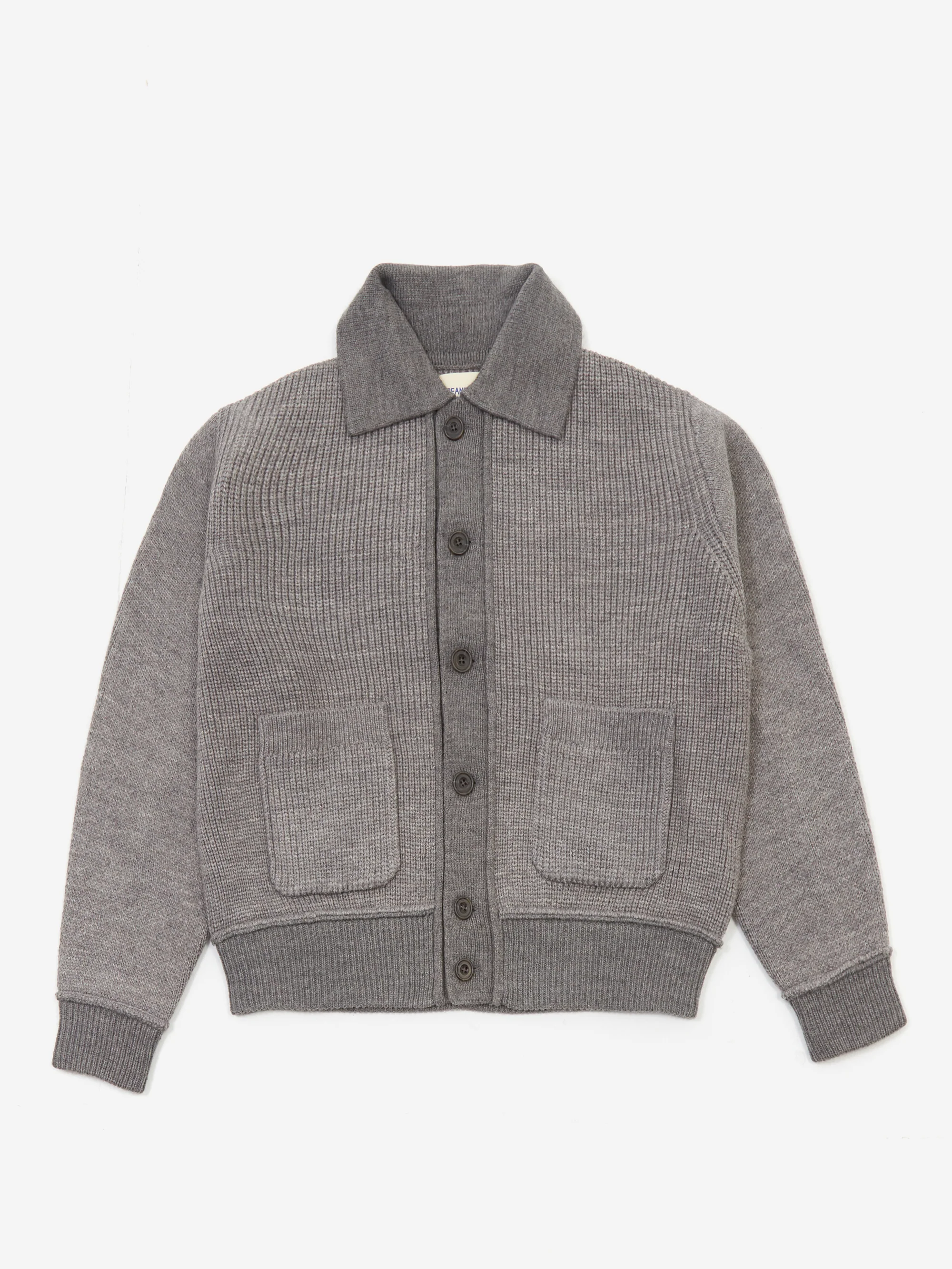 Beams Boy Knit Sports Jacket - Grey - Image 4
