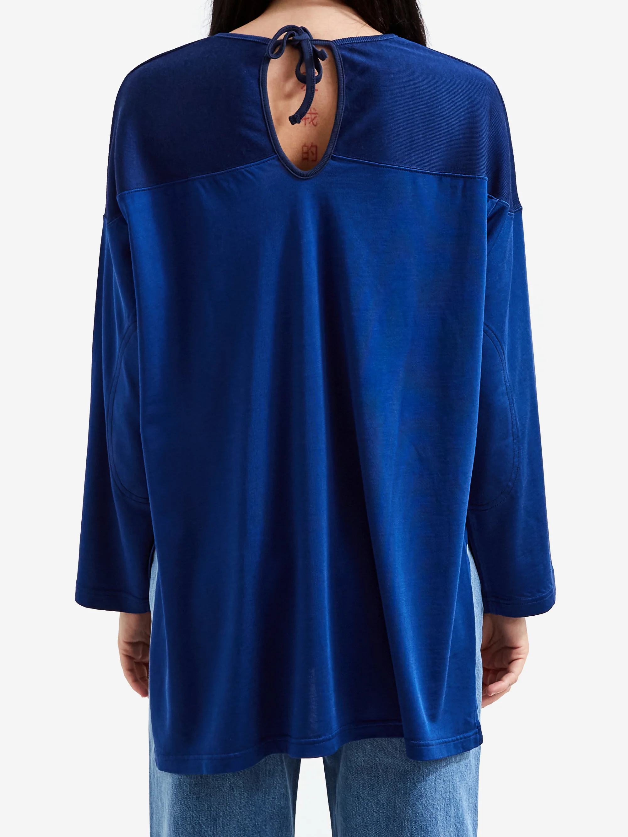 Beams Boy Logo Football Long Sleeve T-Shirt - Blue - Image 3