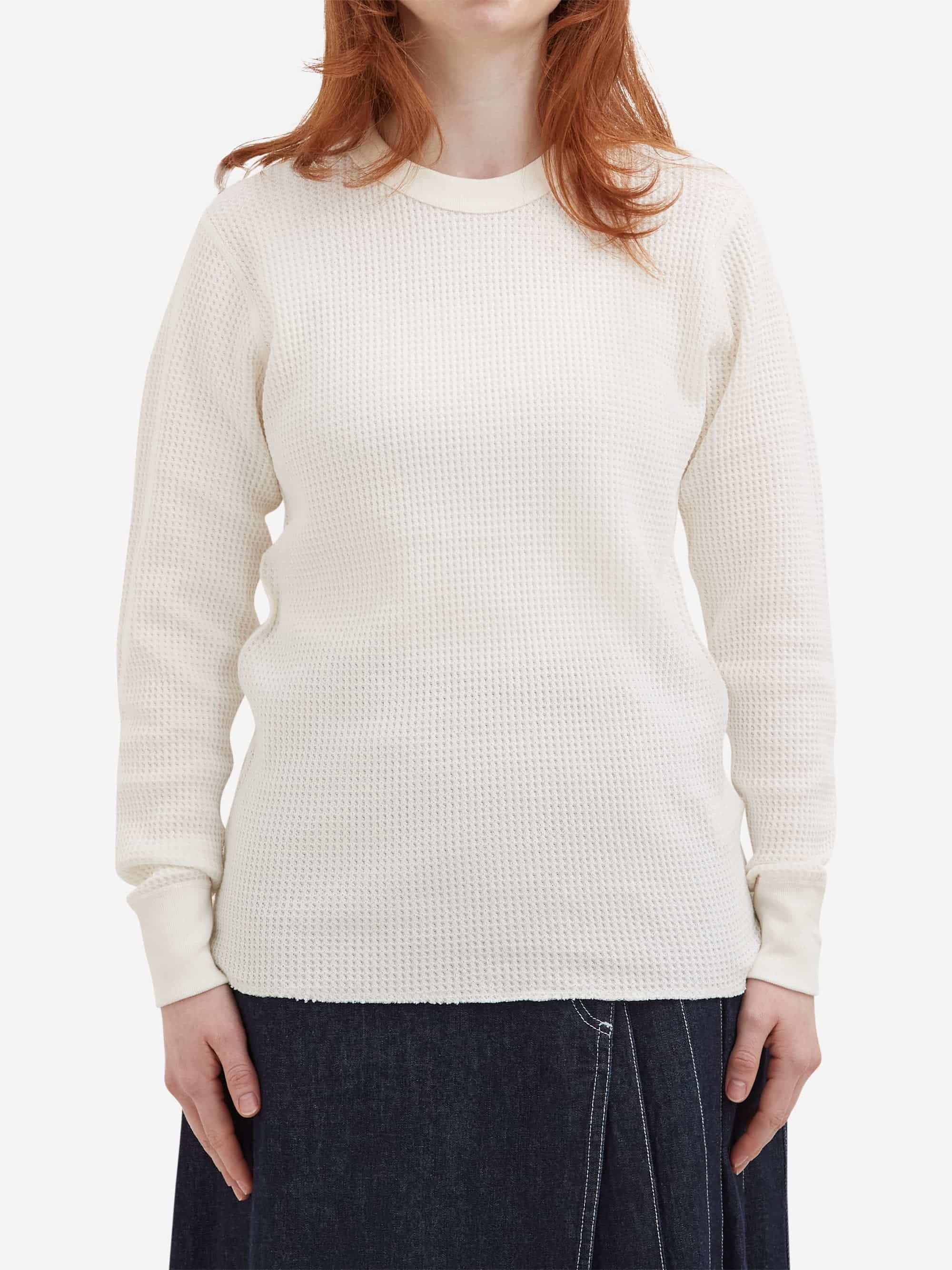 Beams Boy Long Sleeve Thermal Pullover - Off White