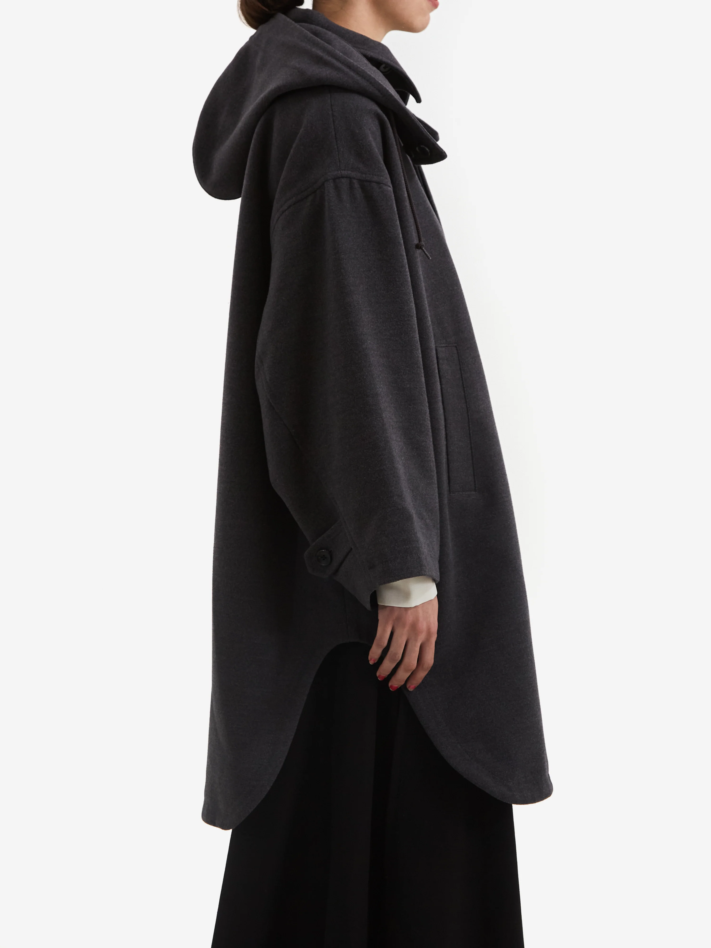 Beams Boy Pemel Dutch Hooded Coat - Charcoal - Image 3