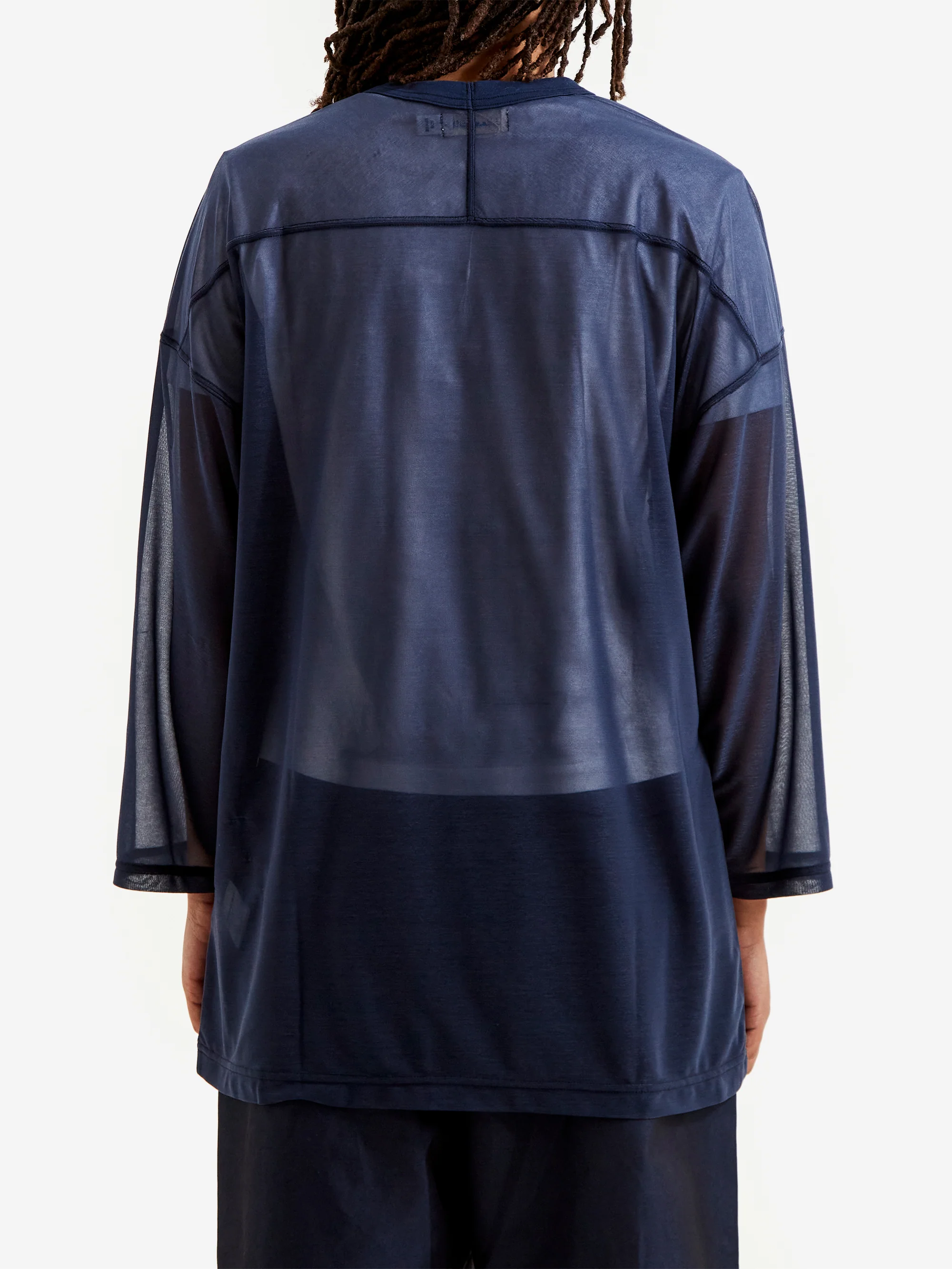 Beams Boy Sheer Football Top - Navy - Image 3