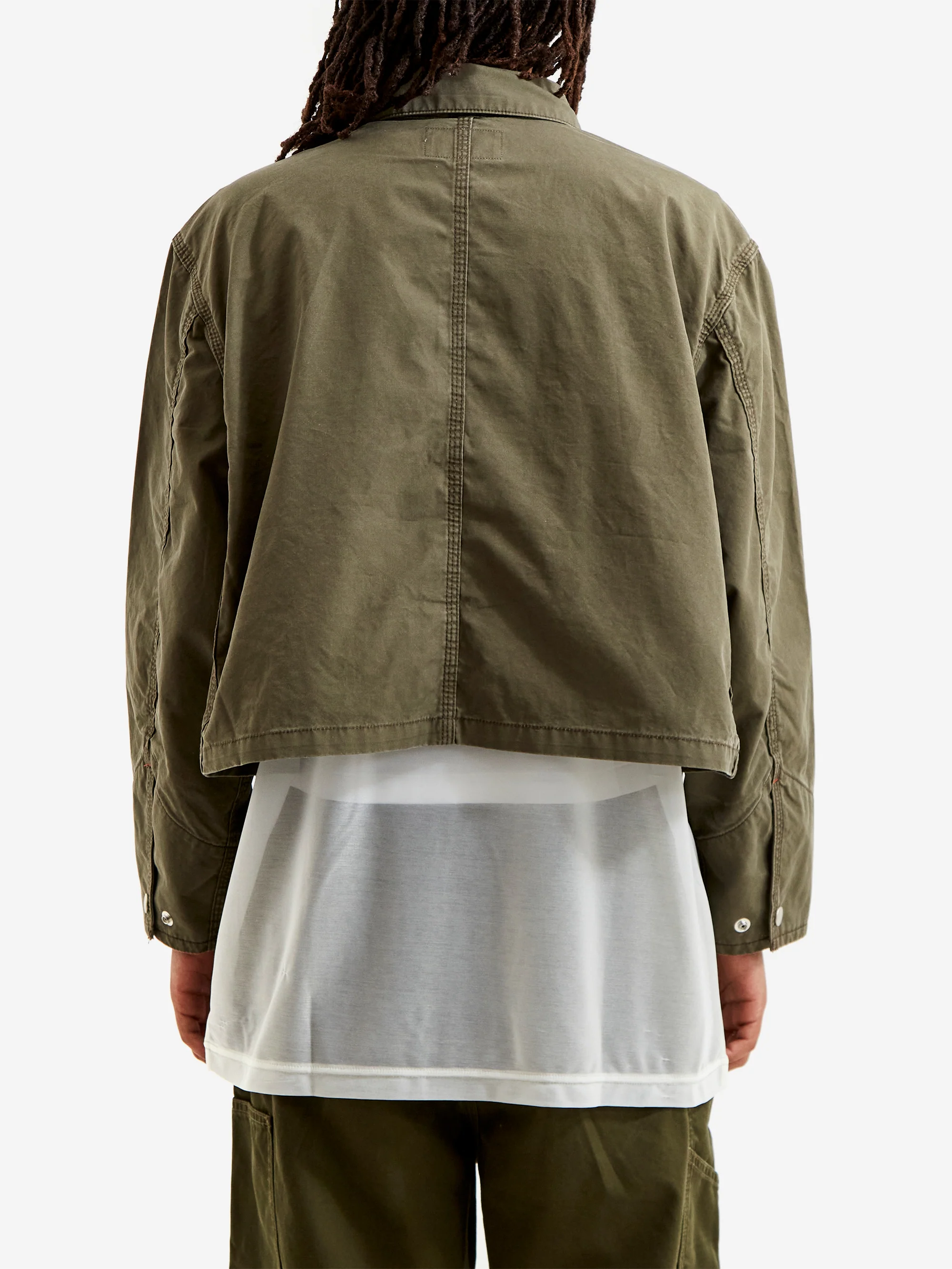 Beams Boy Short Coat - Olive - Image 3