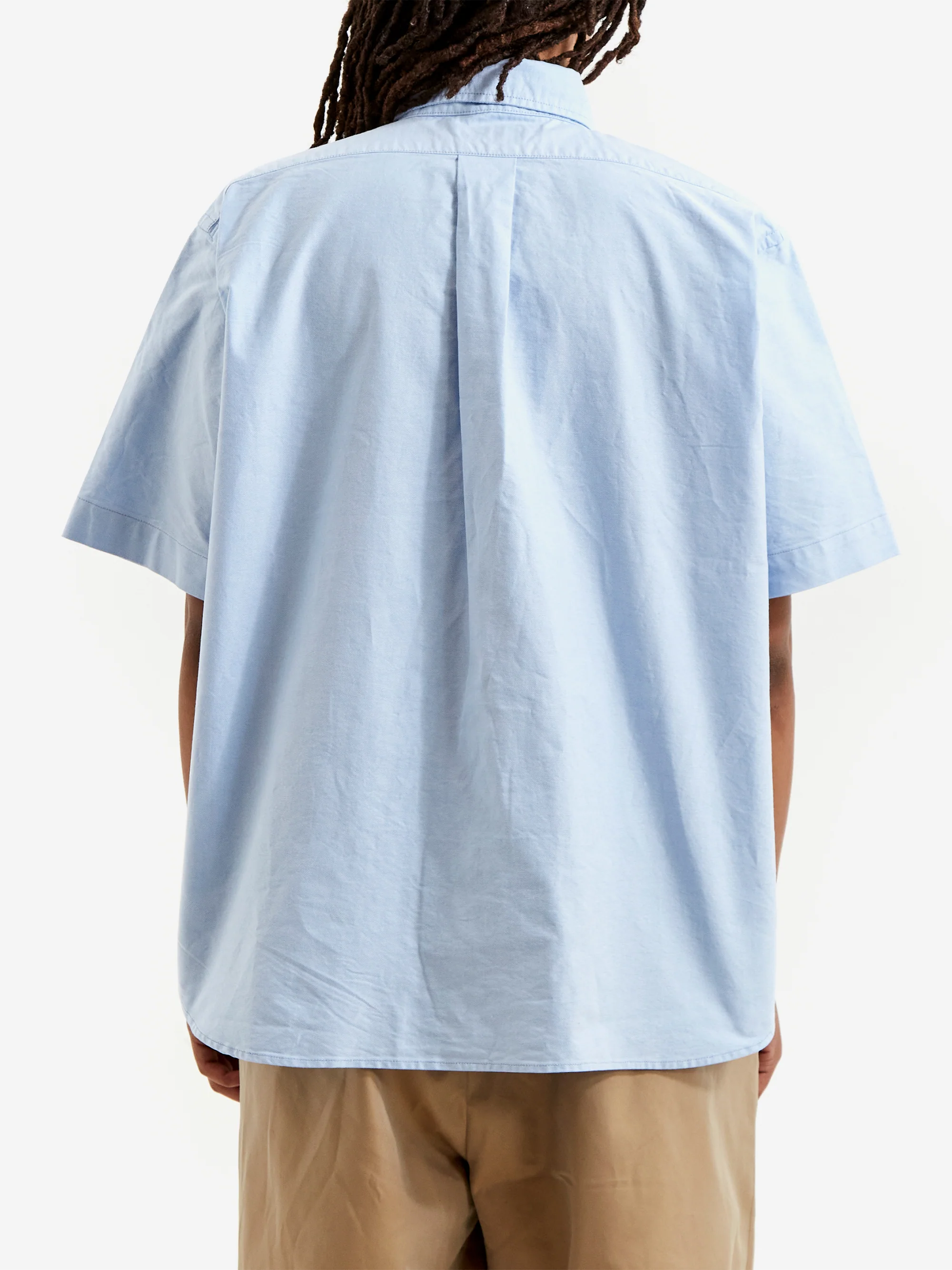 Beams Boy Short Sleeve Oversized BD Shirt - Light Blue - Image 3