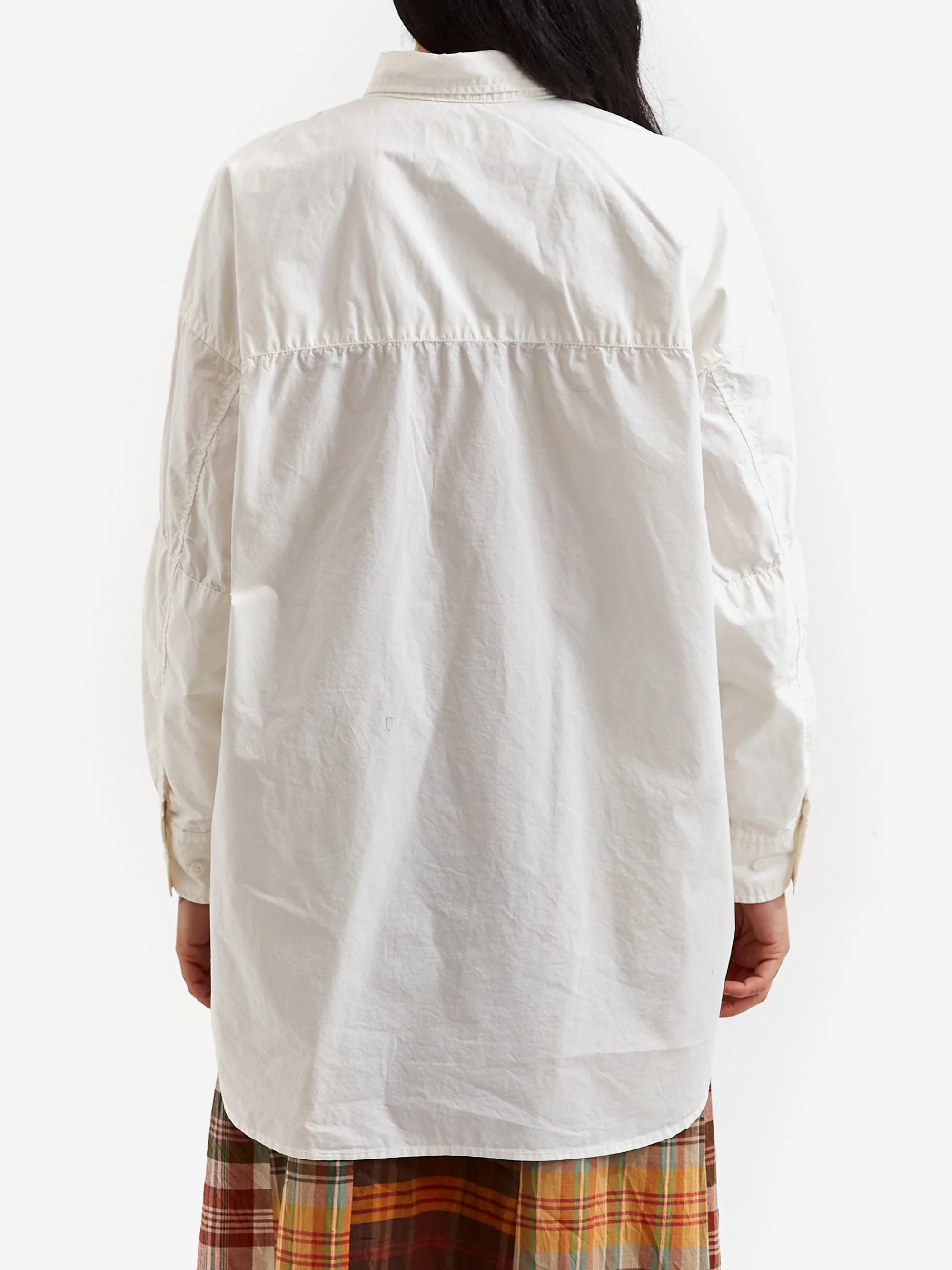 Beams Boy Typewriter Work Big Shirt - Off White - Image 3