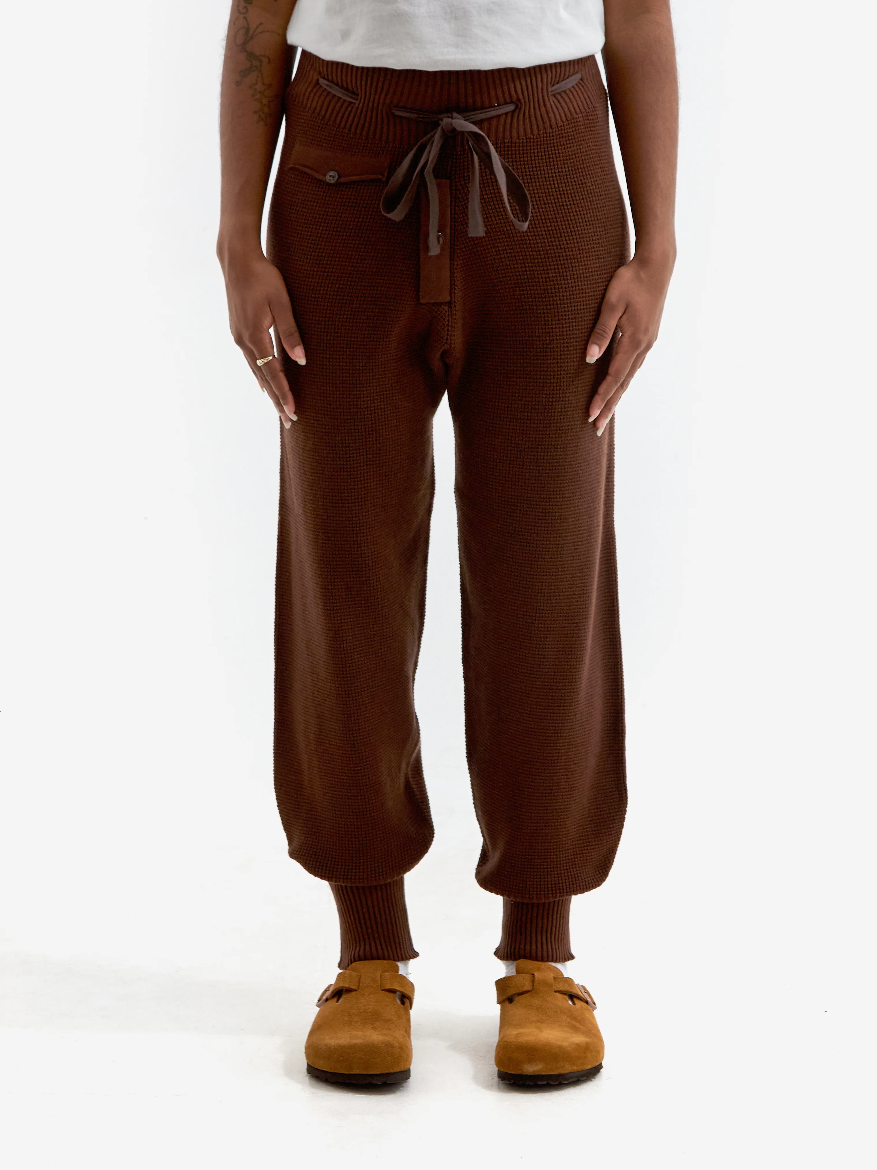 Beams Boy Waffle Pants - Brown