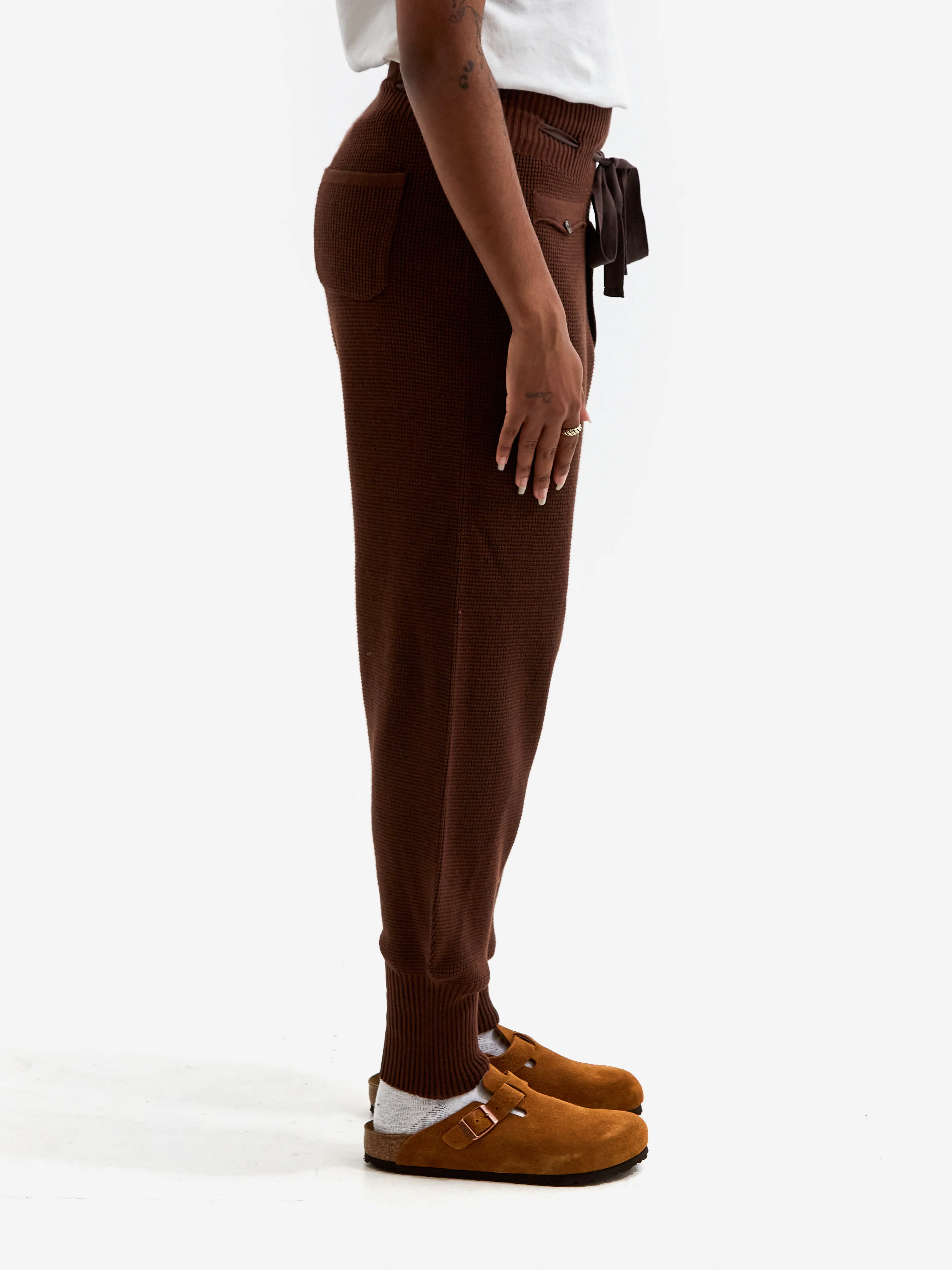 Beams Boy Waffle Pants - Brown - Image 2