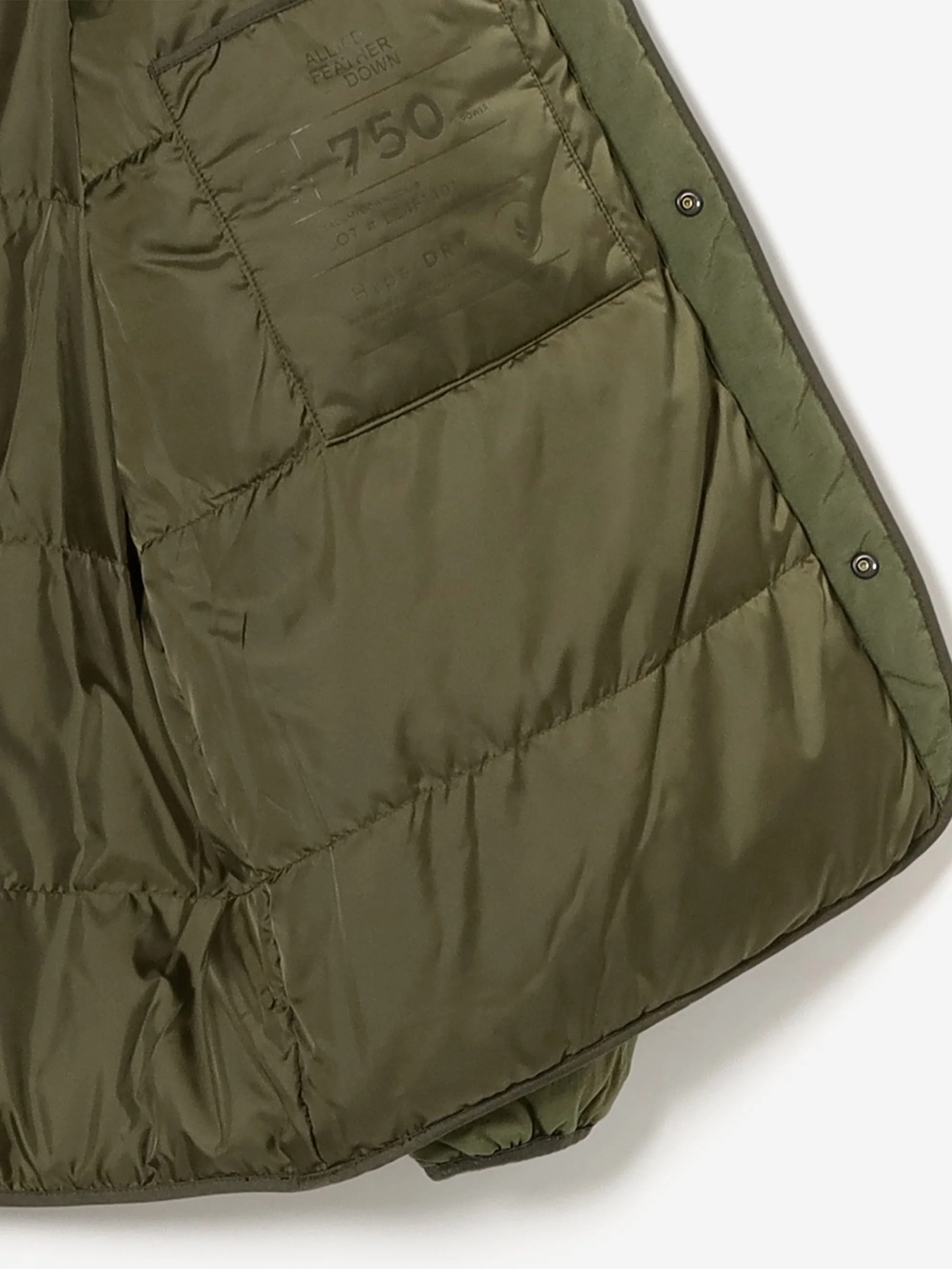 Beams Down Military Liner Jacket - Olive - Image 3