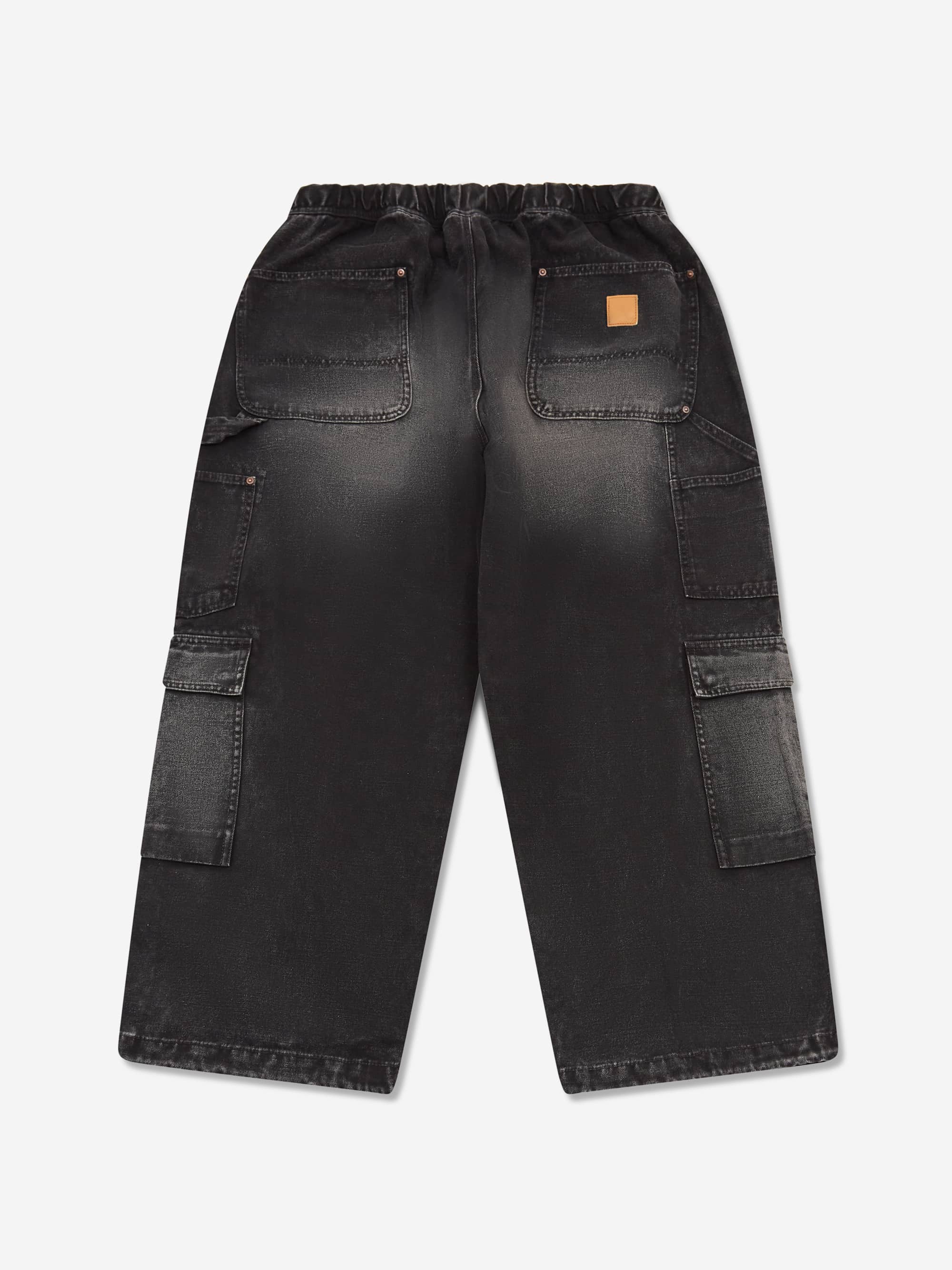 Beams Duck Double Knee Cargo Pant - Black - Image 4